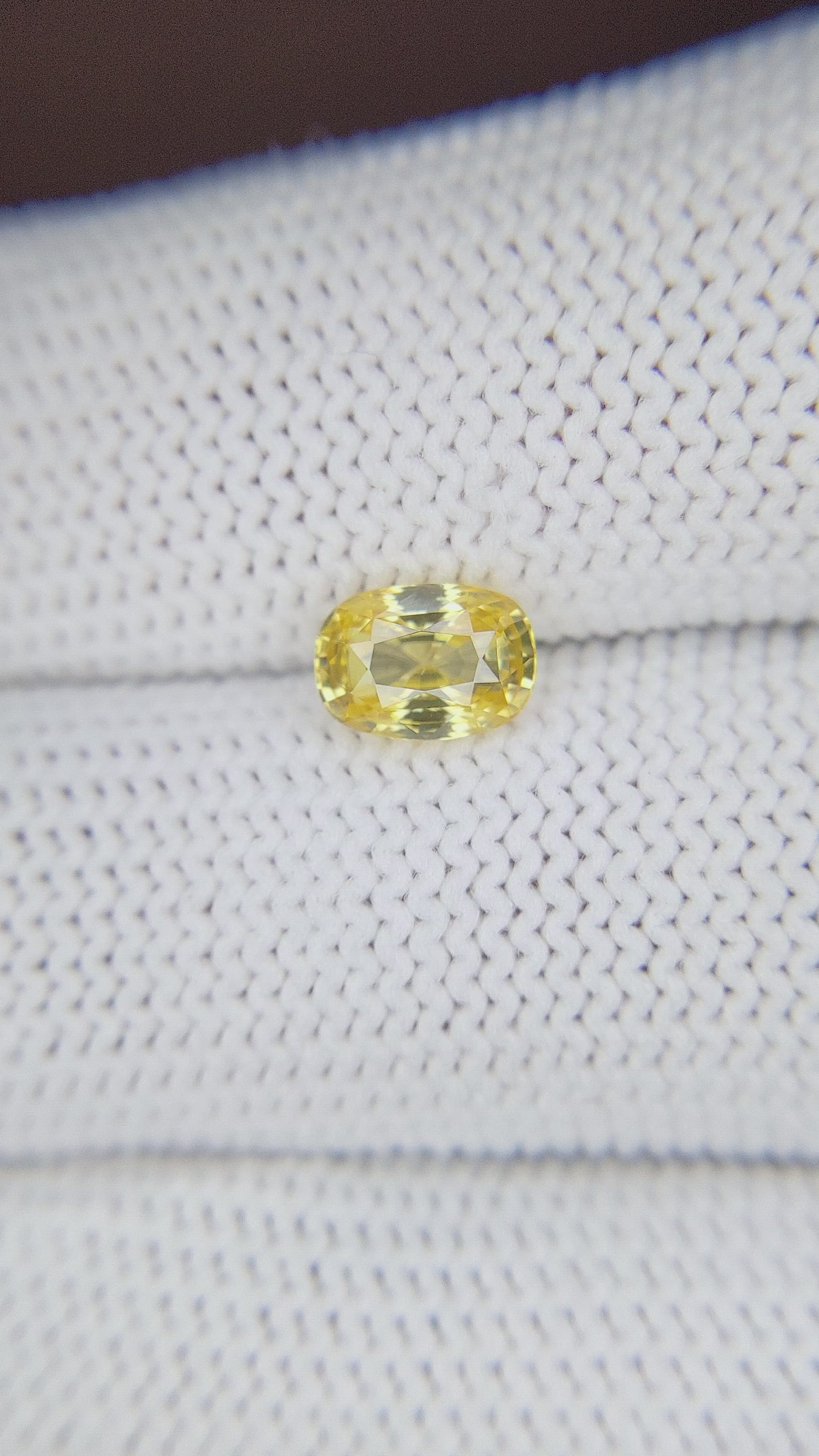 1.41 Ct. Yellow Sapphire from Ceylon (Sri Lanka) Size Video