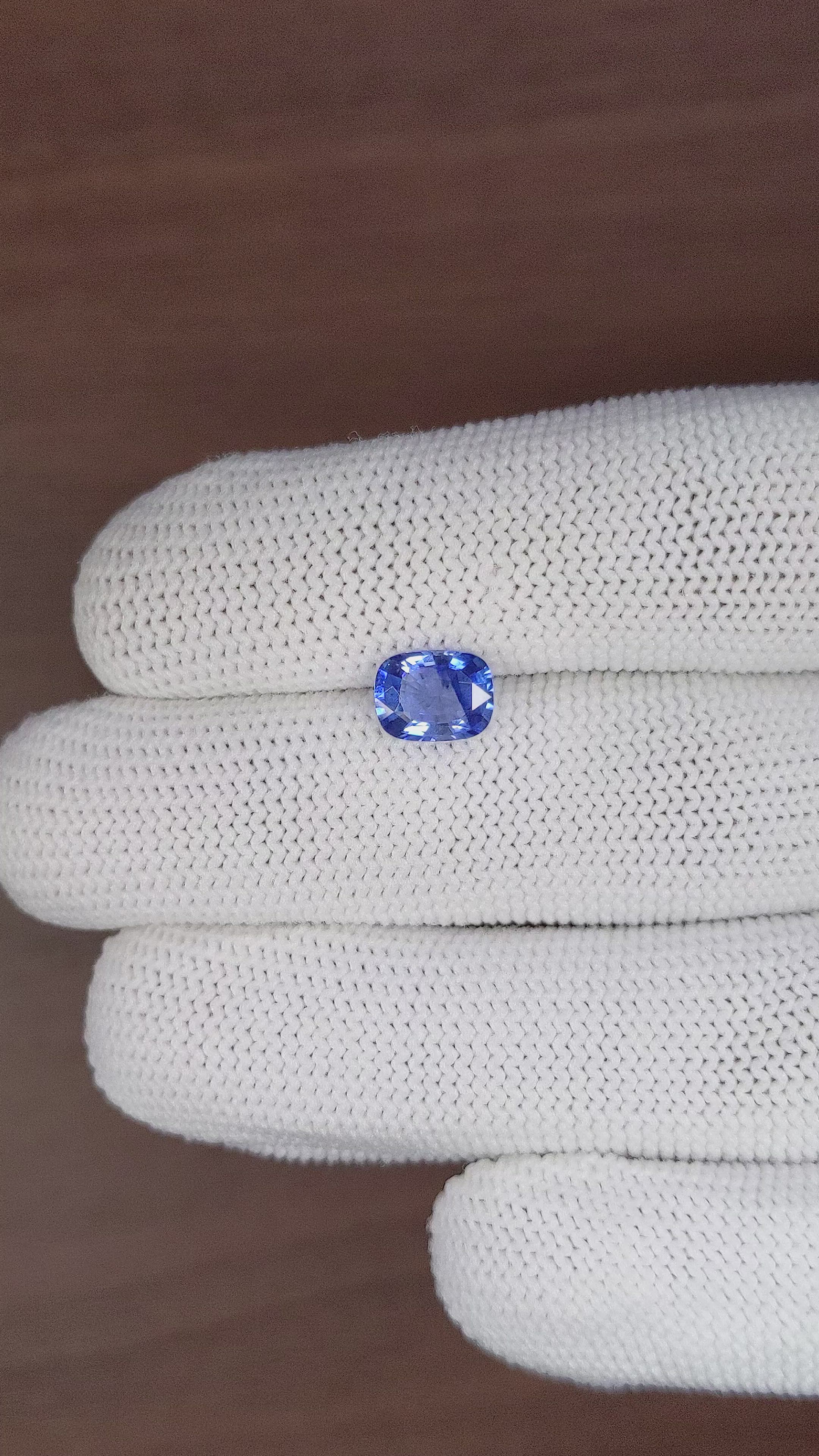 1.59 Ct. Blue Sapphire from Ceylon (Sri Lanka) Size Video