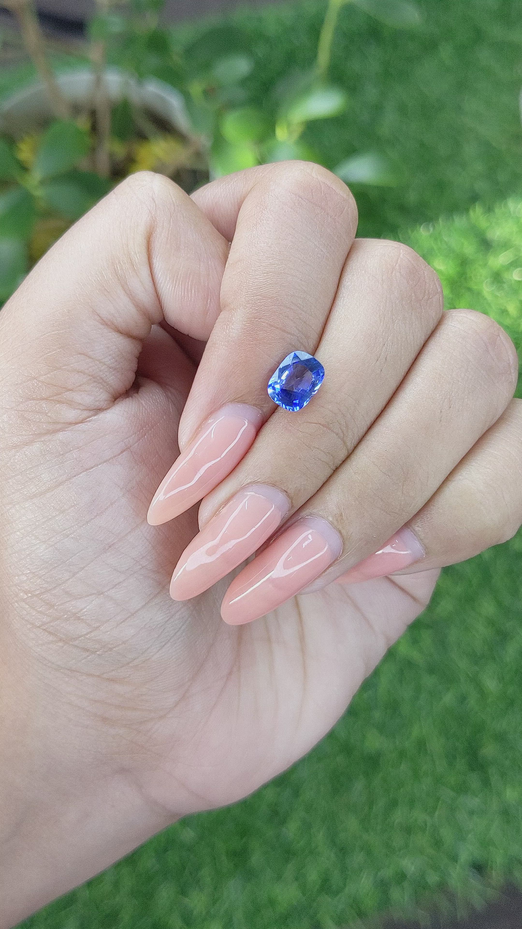 1.59 Ct. Blue Sapphire from Ceylon (Sri Lanka) Size Video