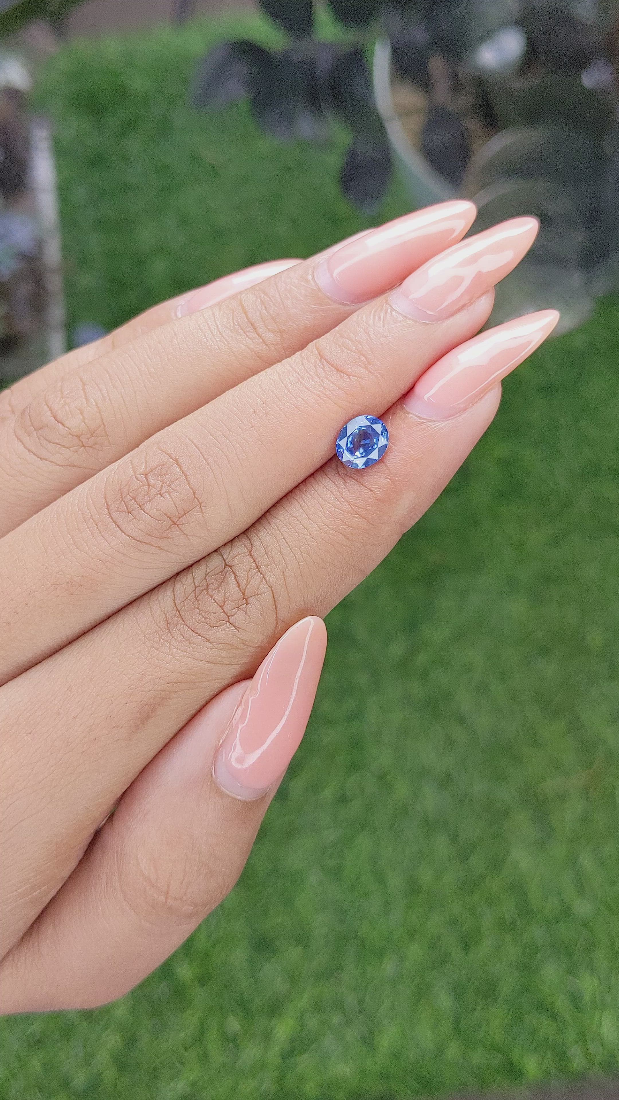 1.15 Ct. Blue Sapphire from Ceylon (Sri Lanka) Size Video