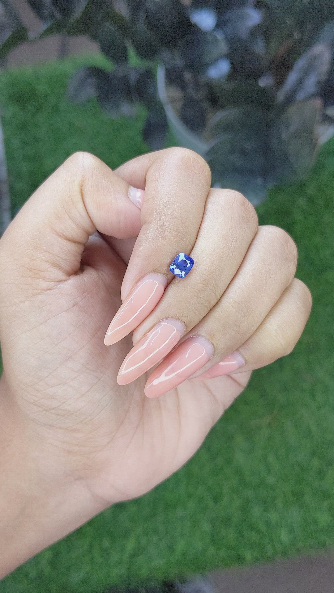 0.97 Ct. Blue Sapphire from Ceylon (Sri Lanka) Size Video