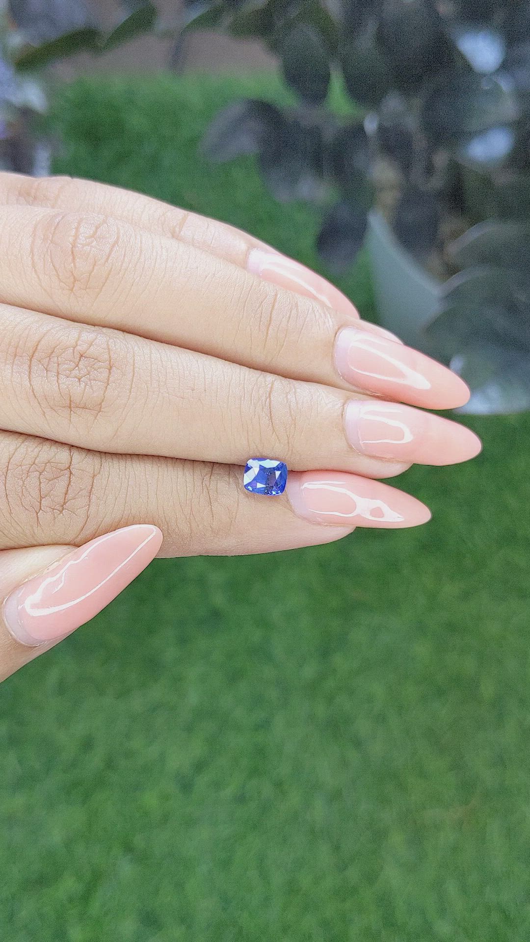 0.97 Ct. Blue Sapphire from Ceylon (Sri Lanka) Size Video