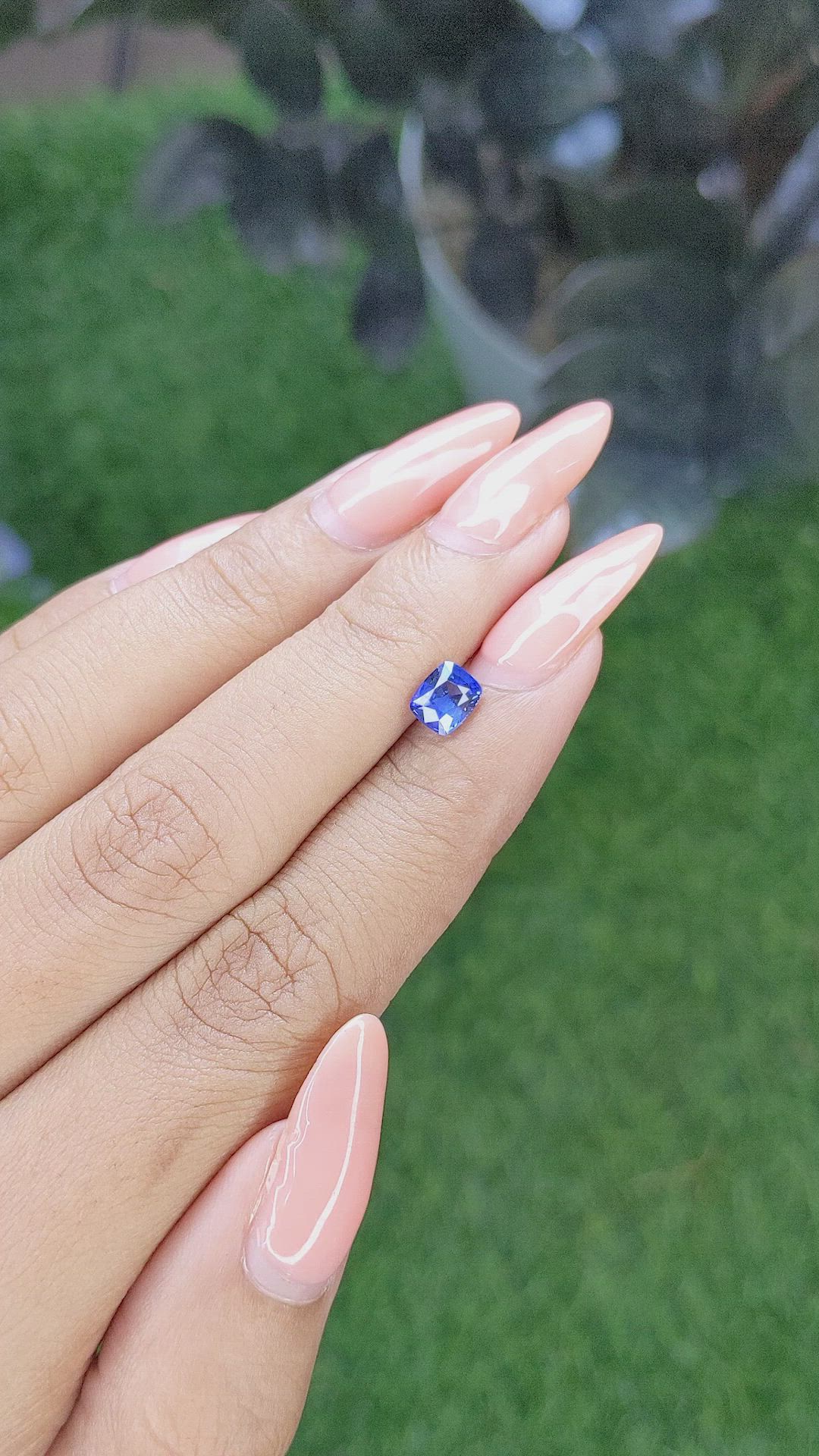 0.97 Ct. Blue Sapphire from Ceylon (Sri Lanka) Size Video