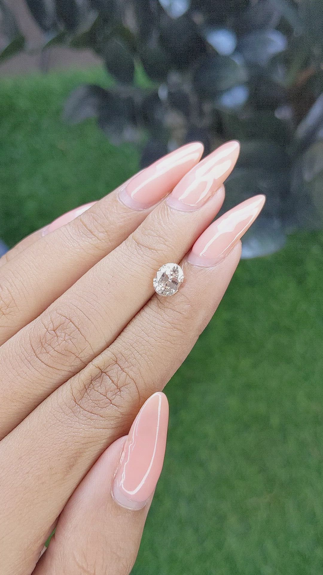 1.46 Ct. Peach Sapphire from Ceylon (Sri Lanka) Size Video