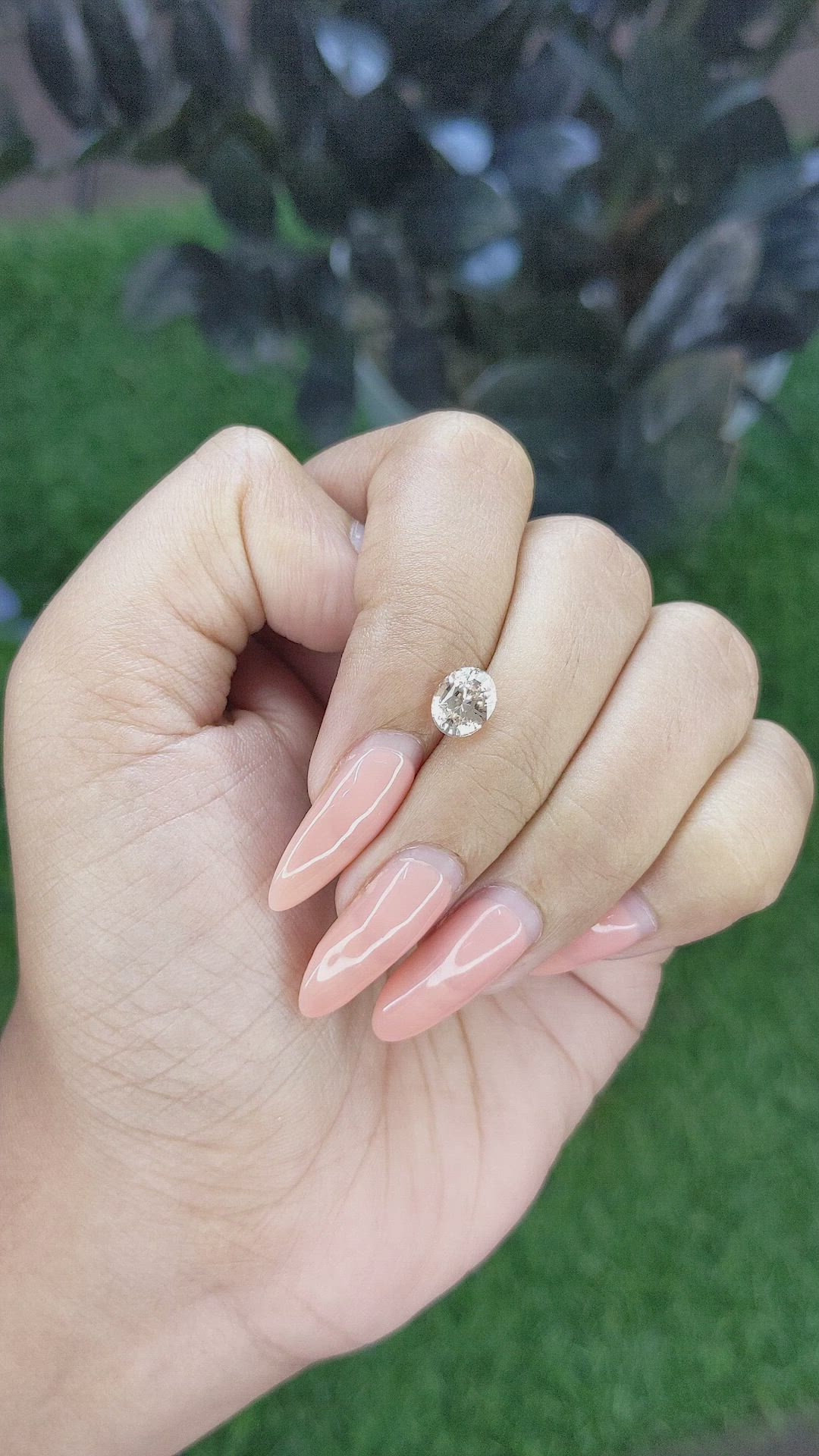 1.46 Ct. Peach Sapphire from Ceylon (Sri Lanka) Size Video