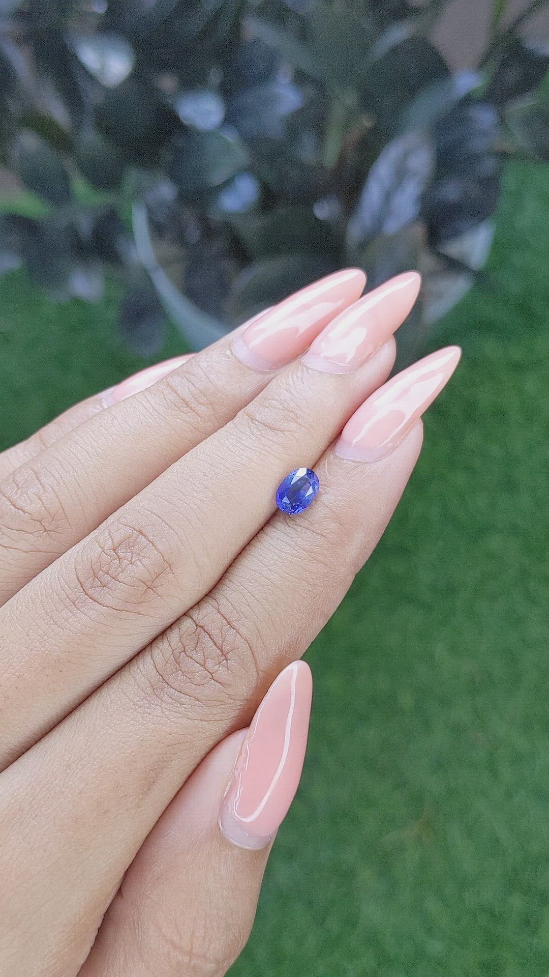 0.98 Ct. Blue Sapphire from Ceylon (Sri Lanka) Size Video