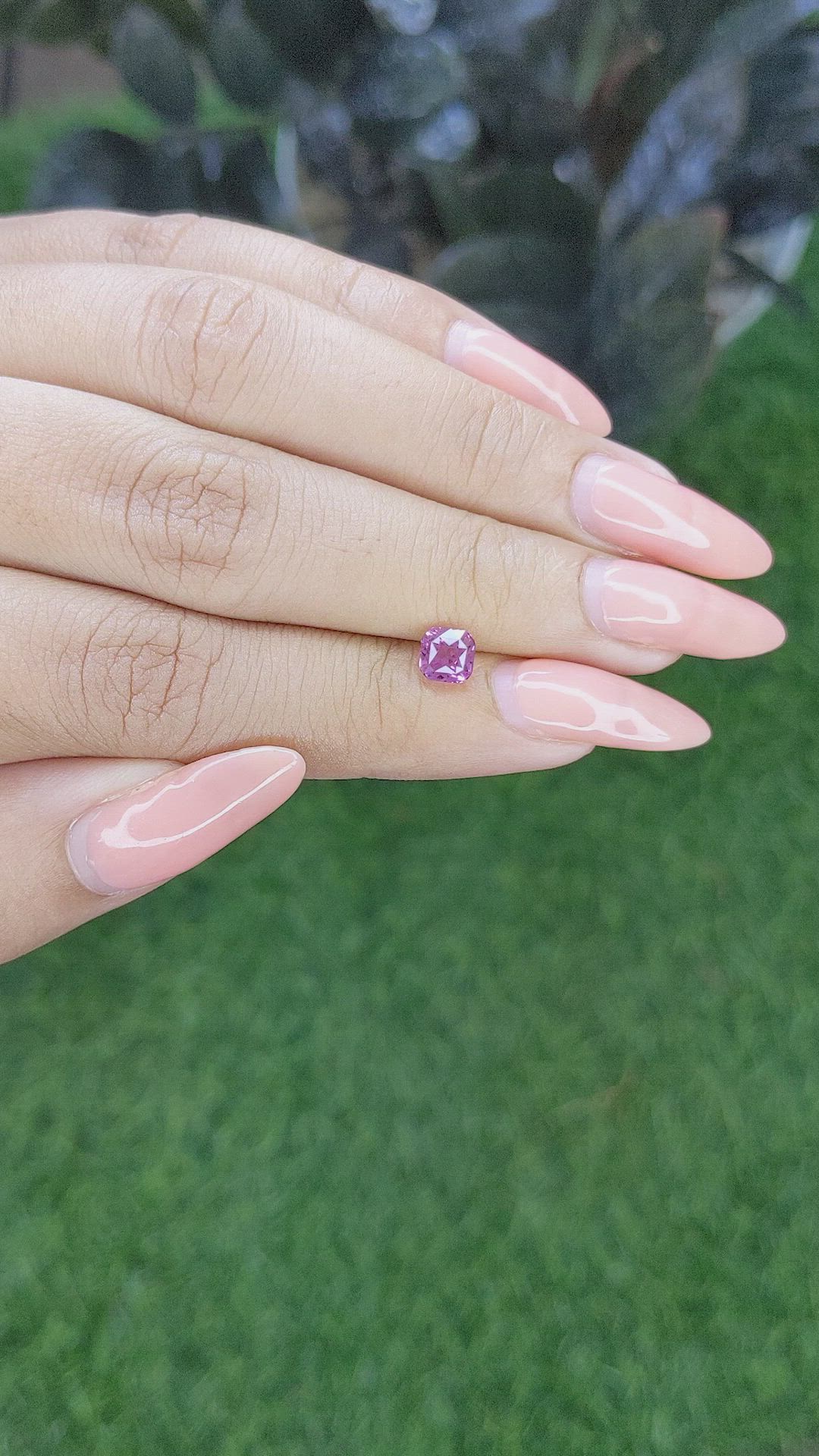 1.00 Ct. Pink Sapphire from Ceylon (Sri Lanka) Size Video