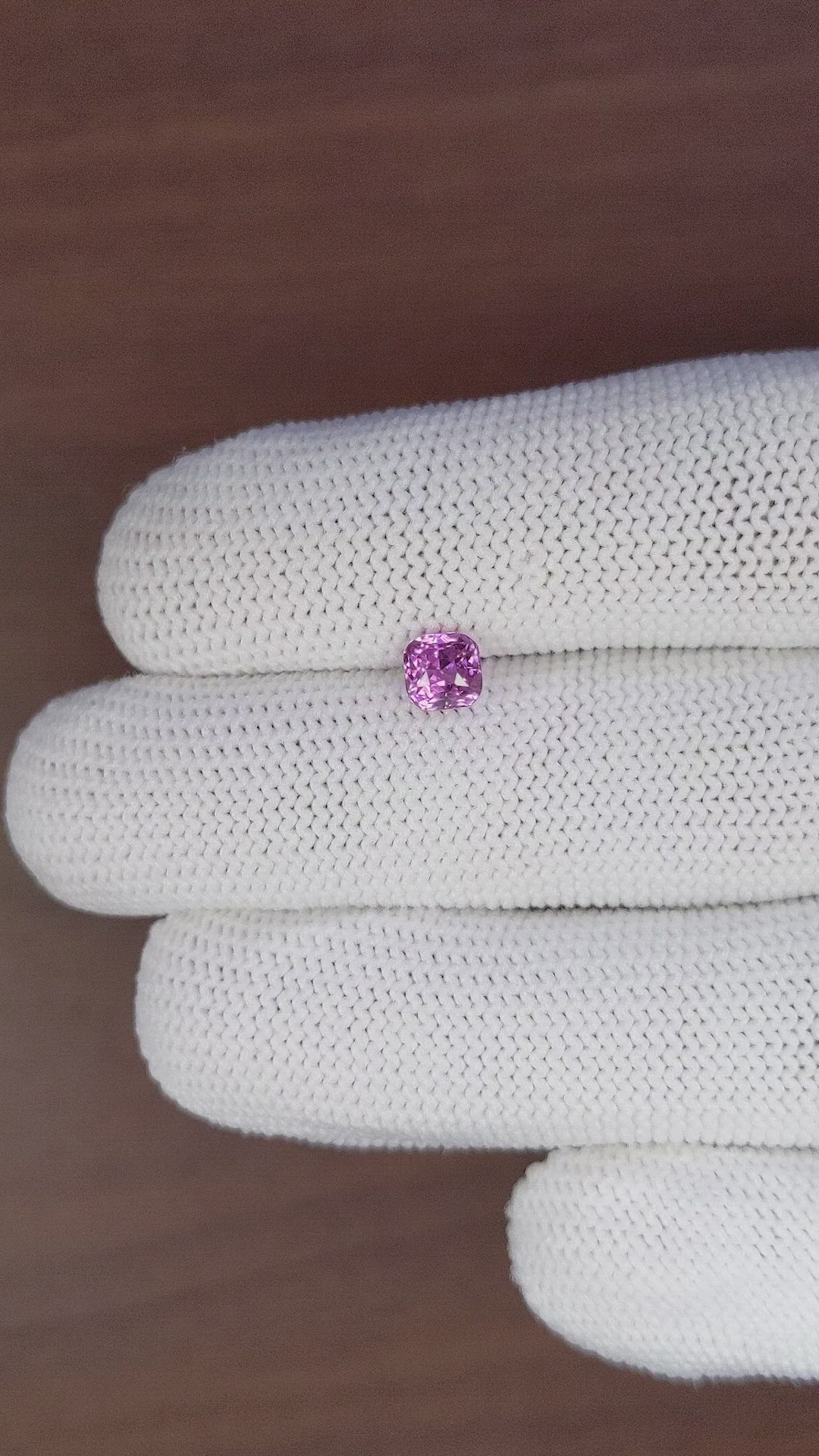 1.00 Ct. Pink Sapphire from Ceylon (Sri Lanka) Size Video