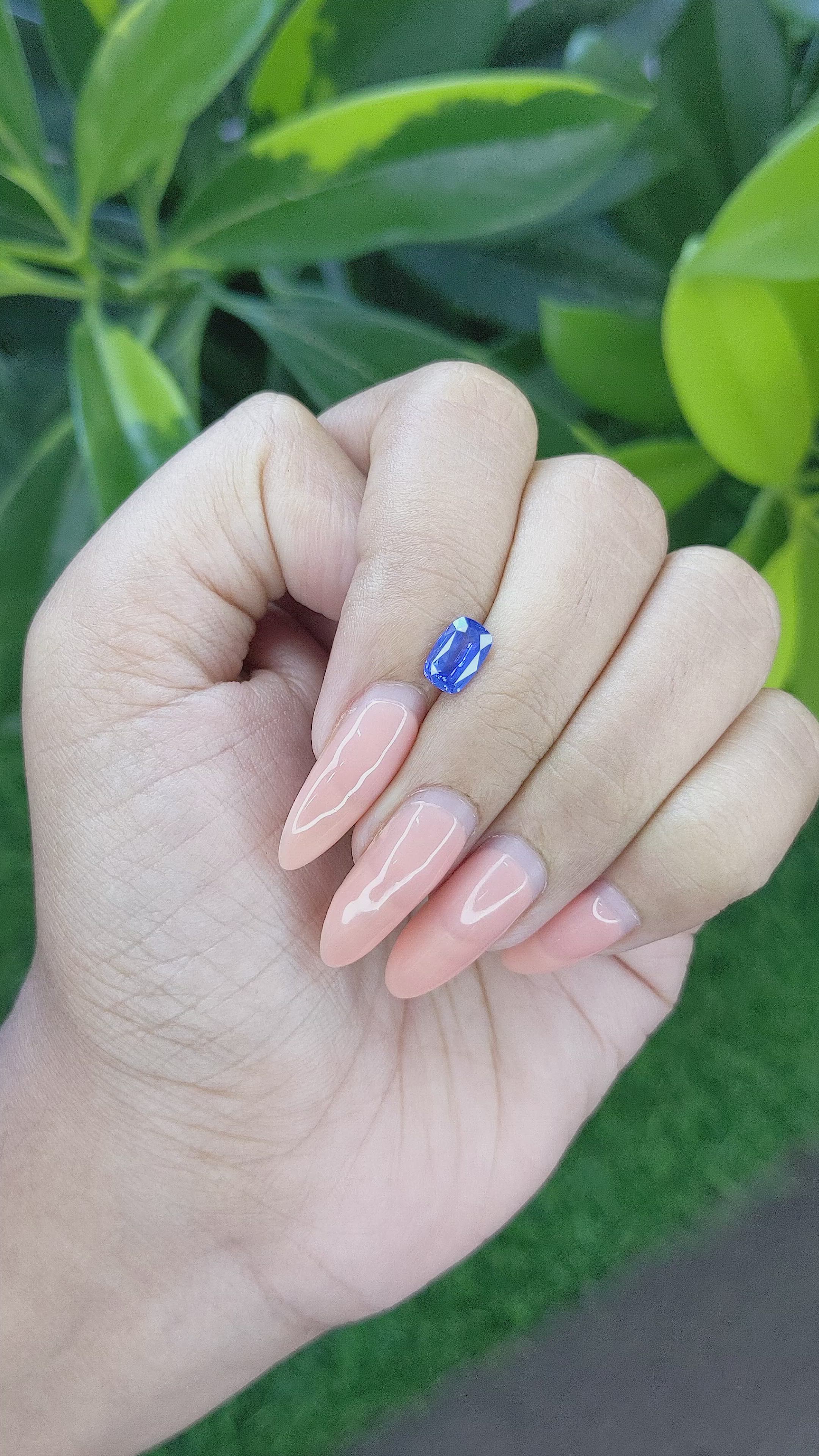 1.12 Ct. Blue Sapphire from Ceylon (Sri Lanka) Size Video