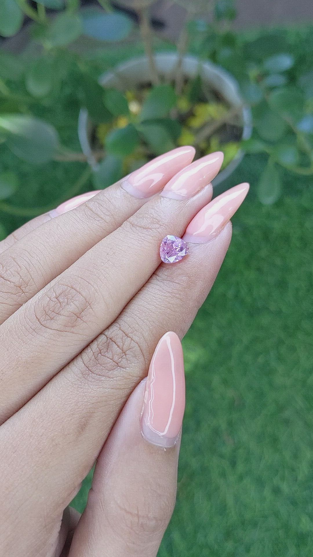 1.31 Ct. Pink Sapphire from Ceylon (Sri Lanka) Size Video