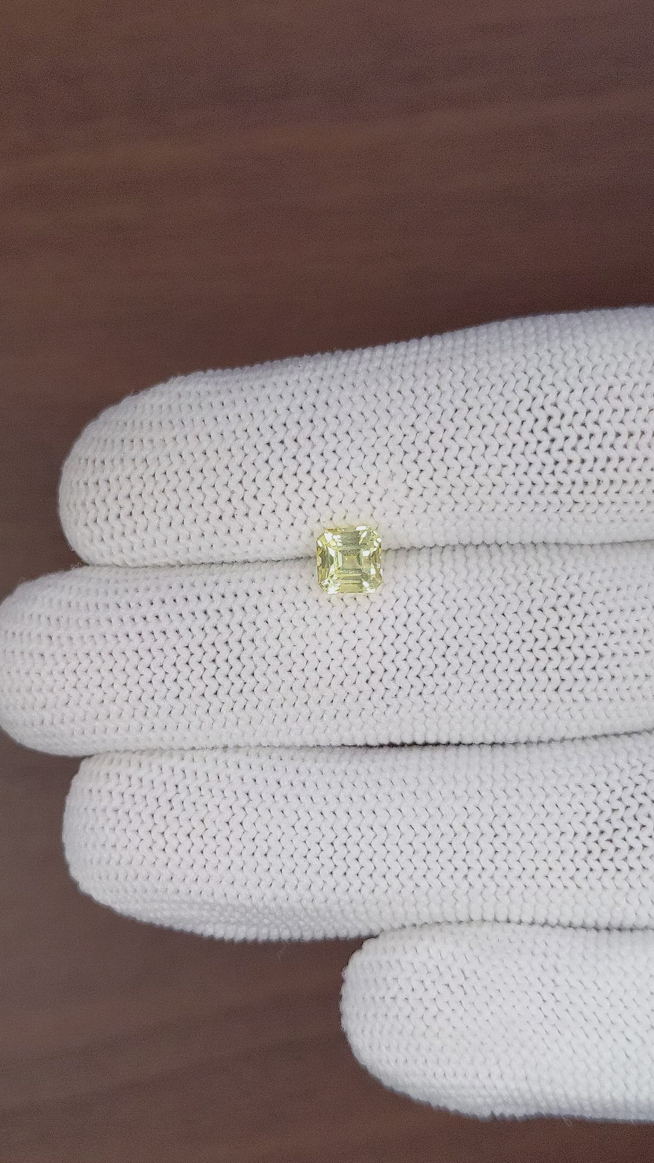 1.22 Ct. Yellow Sapphire from Ceylon (Sri Lanka) Size Video