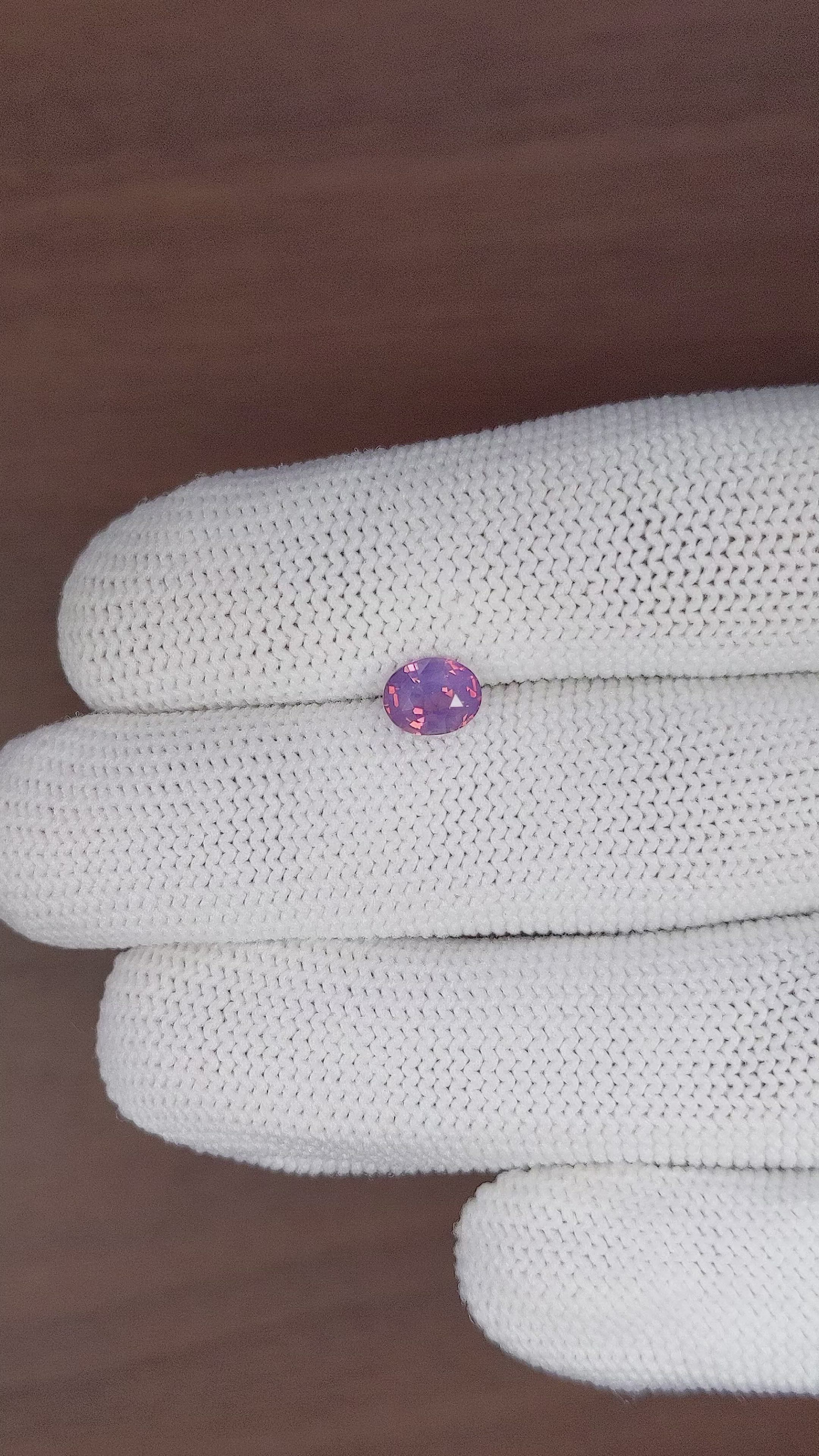 1.12 Ct. Pinkish Purple Sapphire from Ceylon (Sri Lanka) Size Video