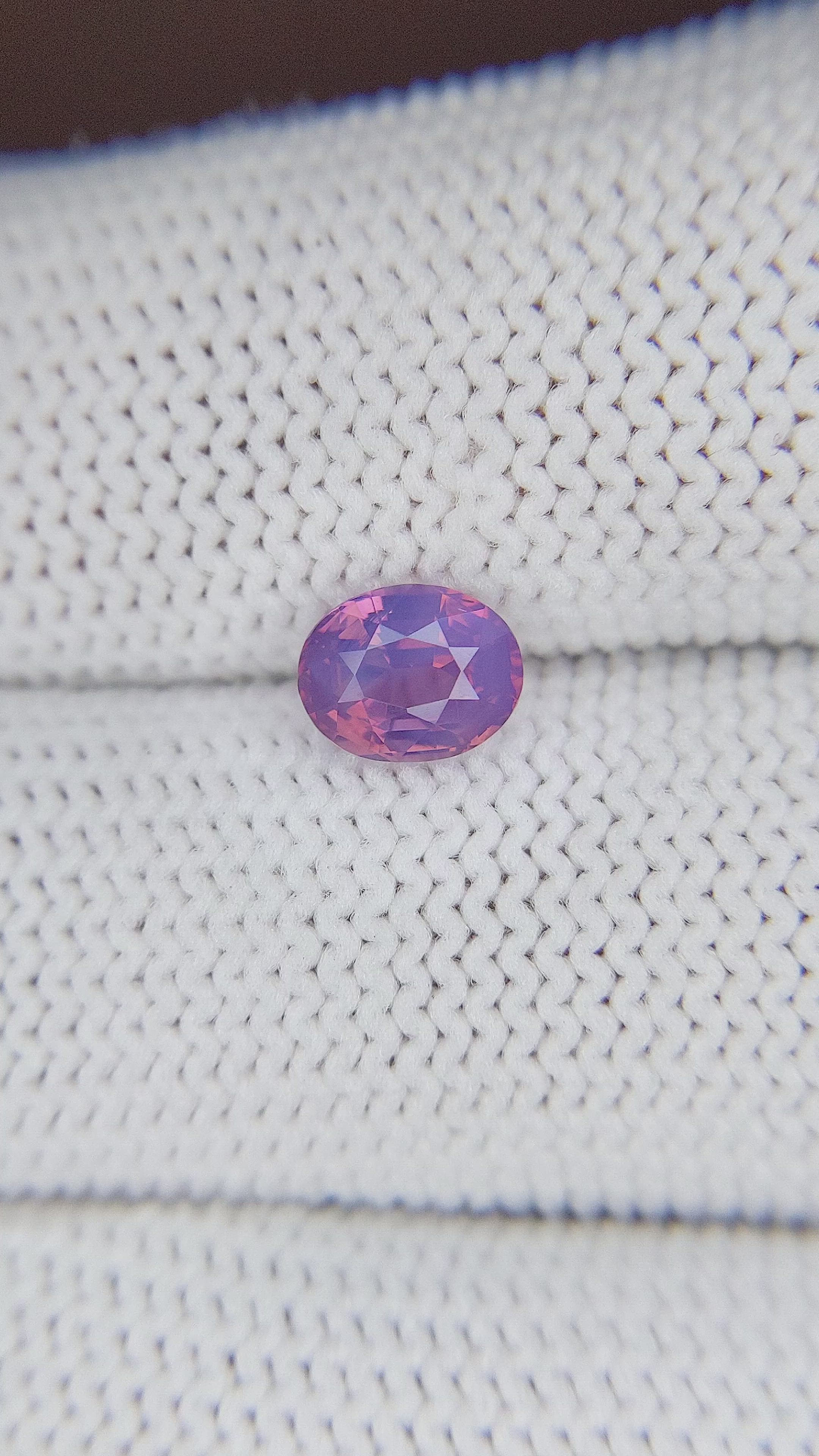 1.12 Ct. Pinkish Purple Sapphire from Ceylon (Sri Lanka) Size Video