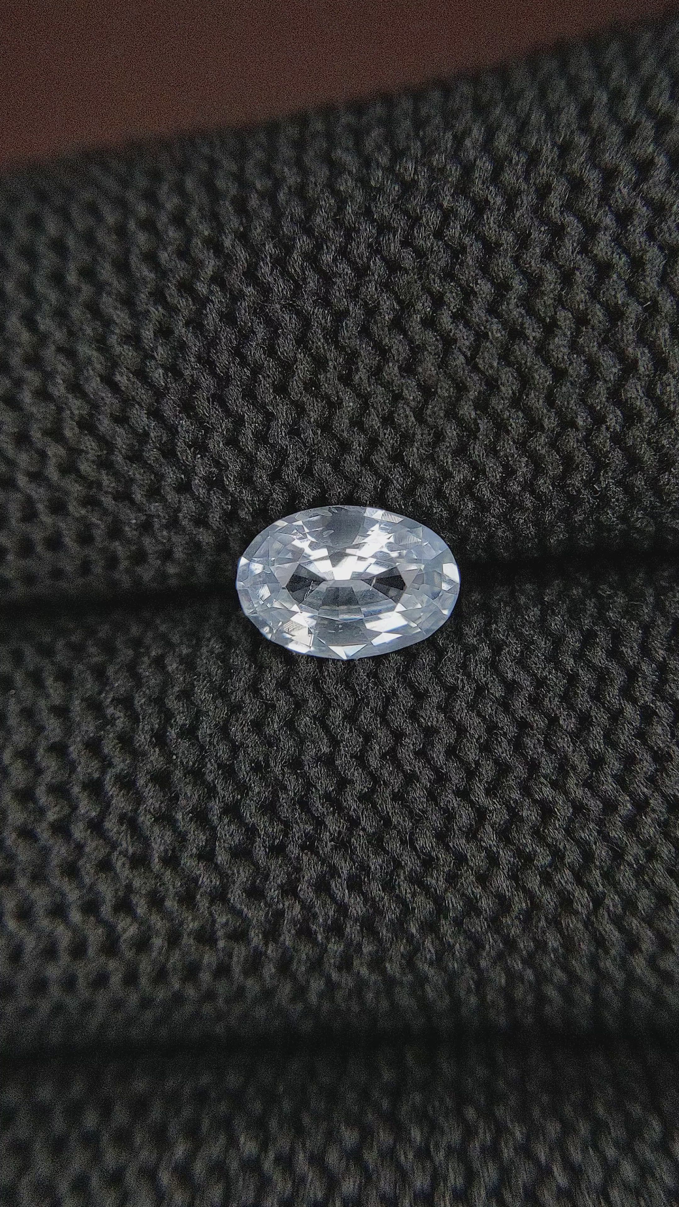 1.14 Ct. White Sapphire from Ceylon (Sri Lanka) Size Video
