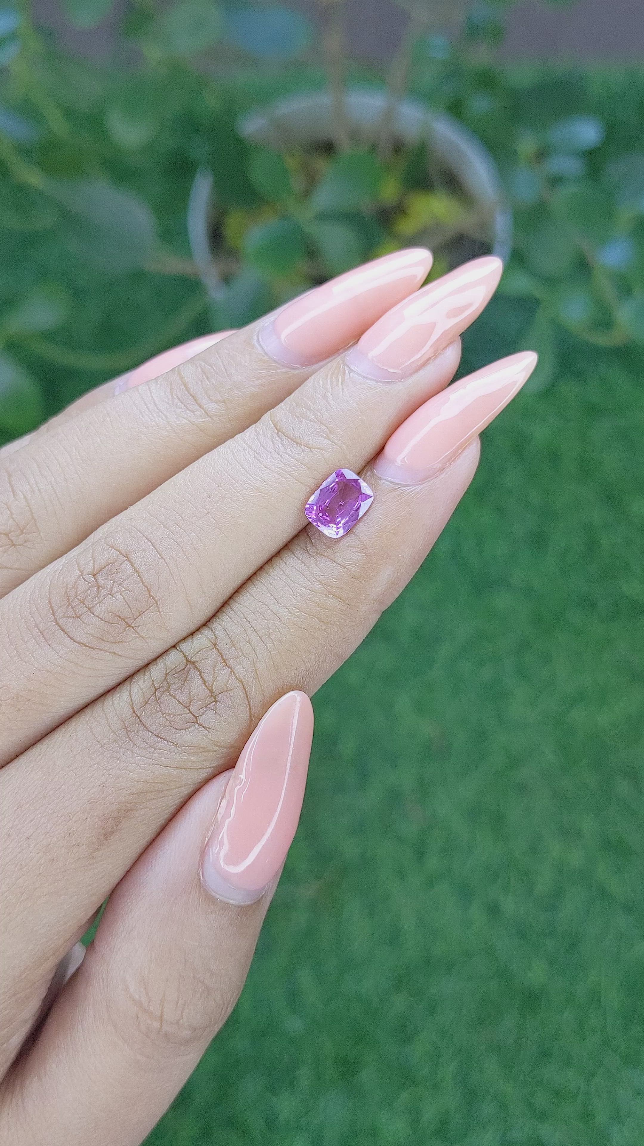 1.17 Ct. Pink Sapphire from Ceylon (Sri Lanka) Size Video
