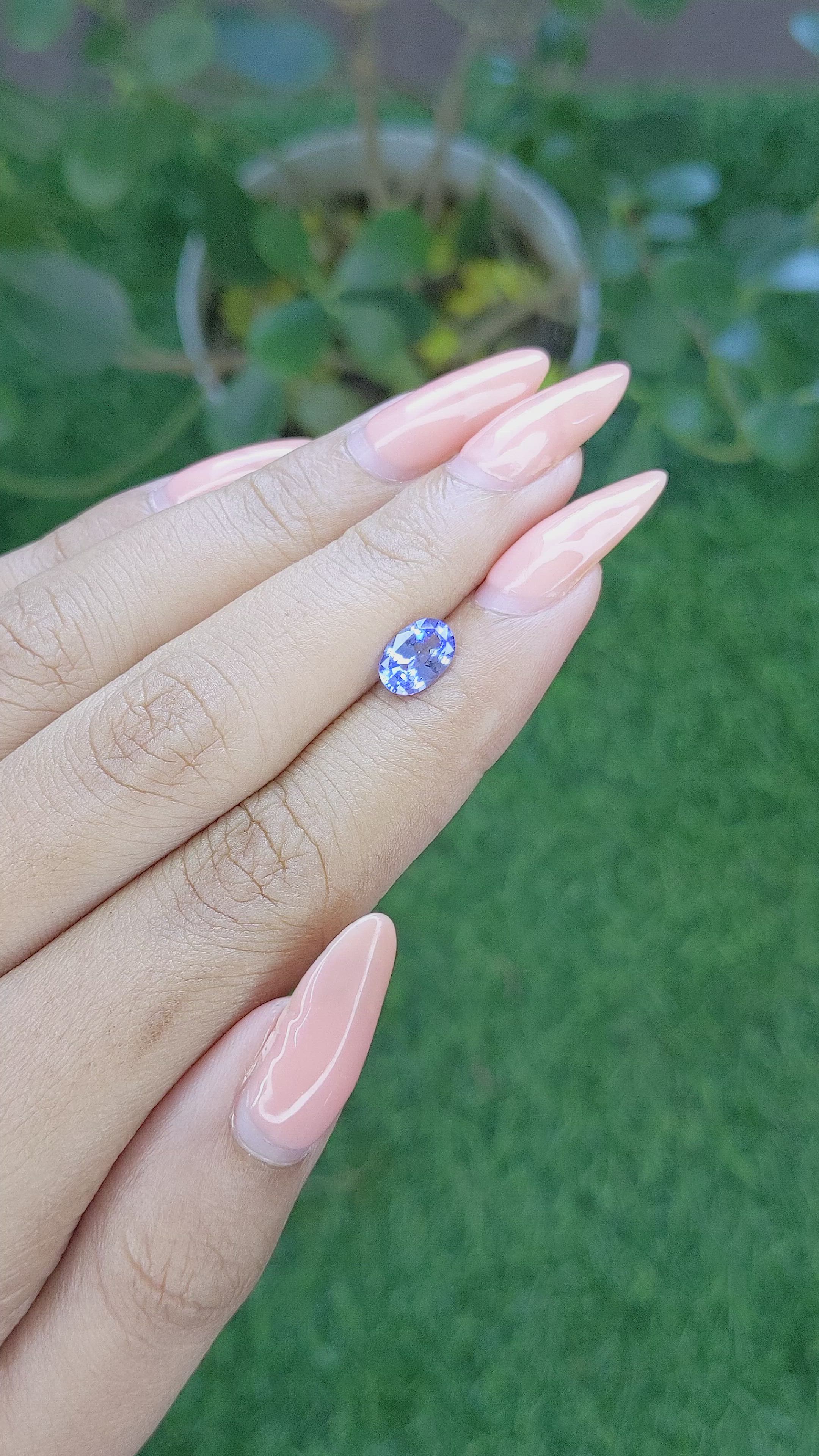 1.18 Ct. Blue Sapphire from Ceylon (Sri Lanka) Size Video