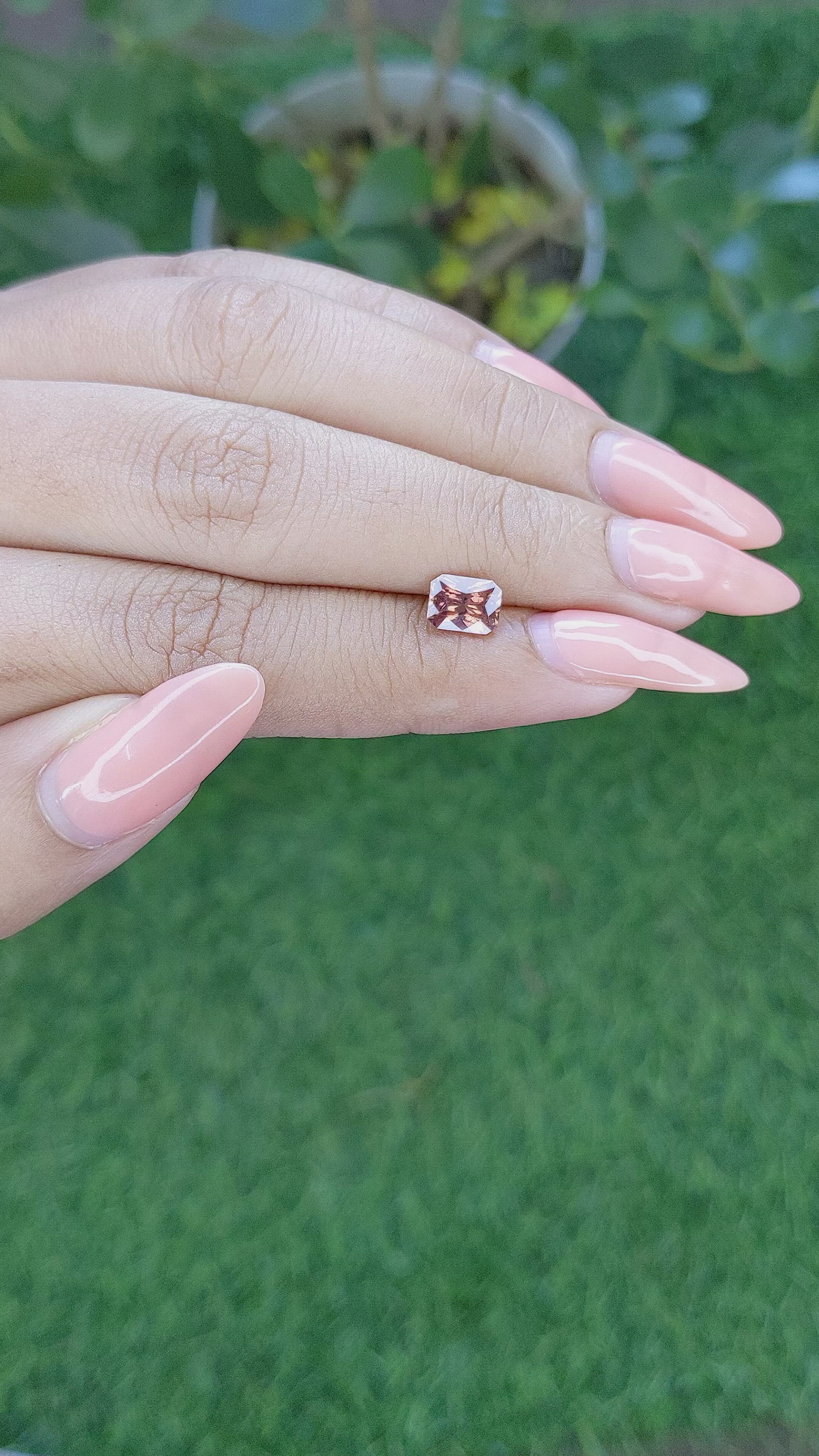 1.22 Ct. Brown Sapphire from Ceylon (Sri Lanka) Size Video