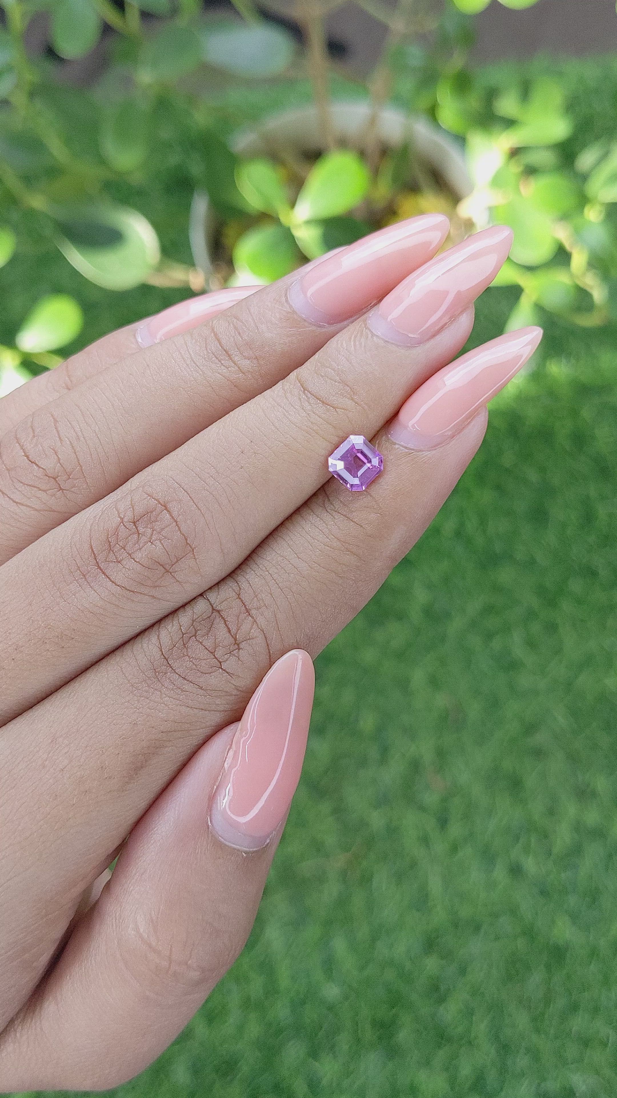 1.04 Ct. Pink Sapphire from Ceylon (Sri Lanka) Size Video