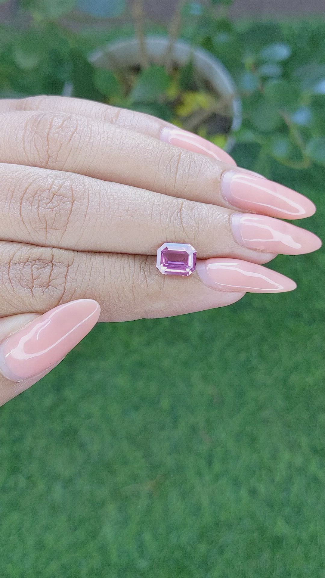 2.03 Ct. Pink Sapphire from Ceylon (Sri Lanka) Size Video
