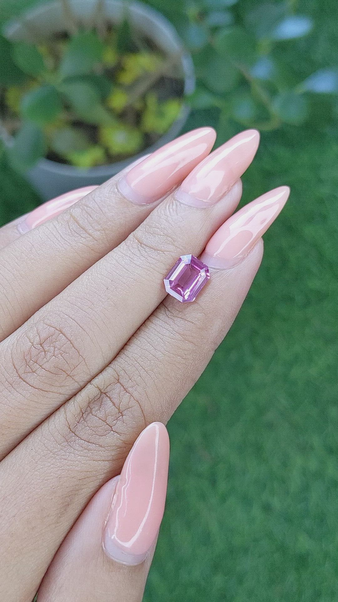 2.03 Ct. Pink Sapphire from Ceylon (Sri Lanka) Size Video