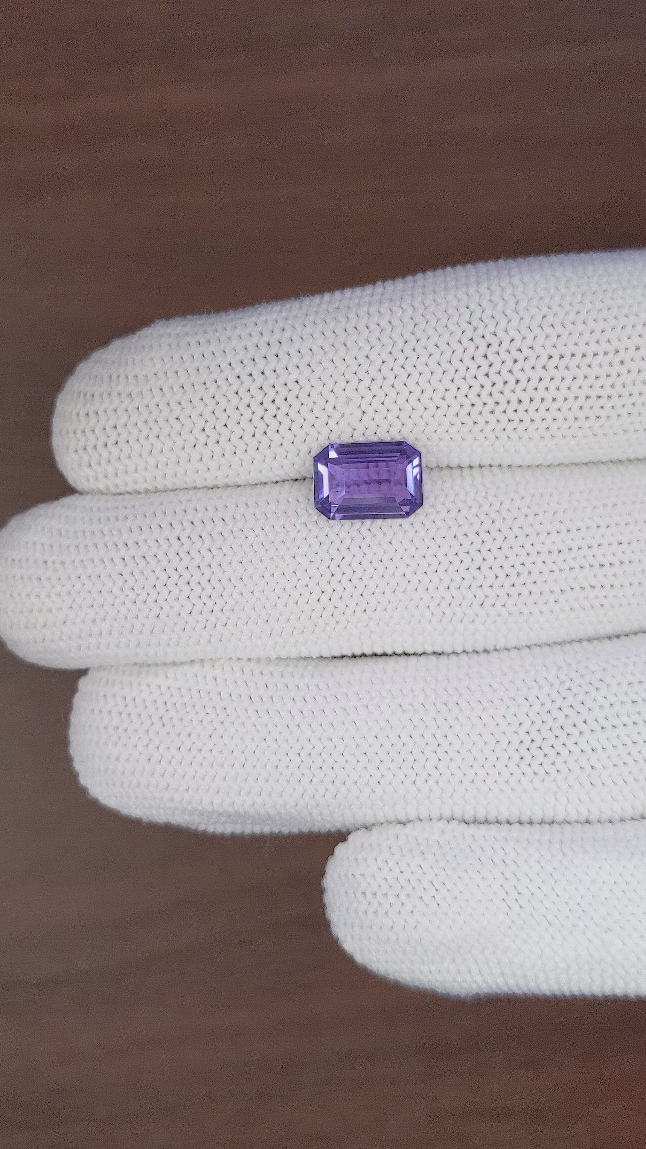 3.10 Ct. Bluish Purple Sapphire from Ceylon (Sri Lanka) Size Video