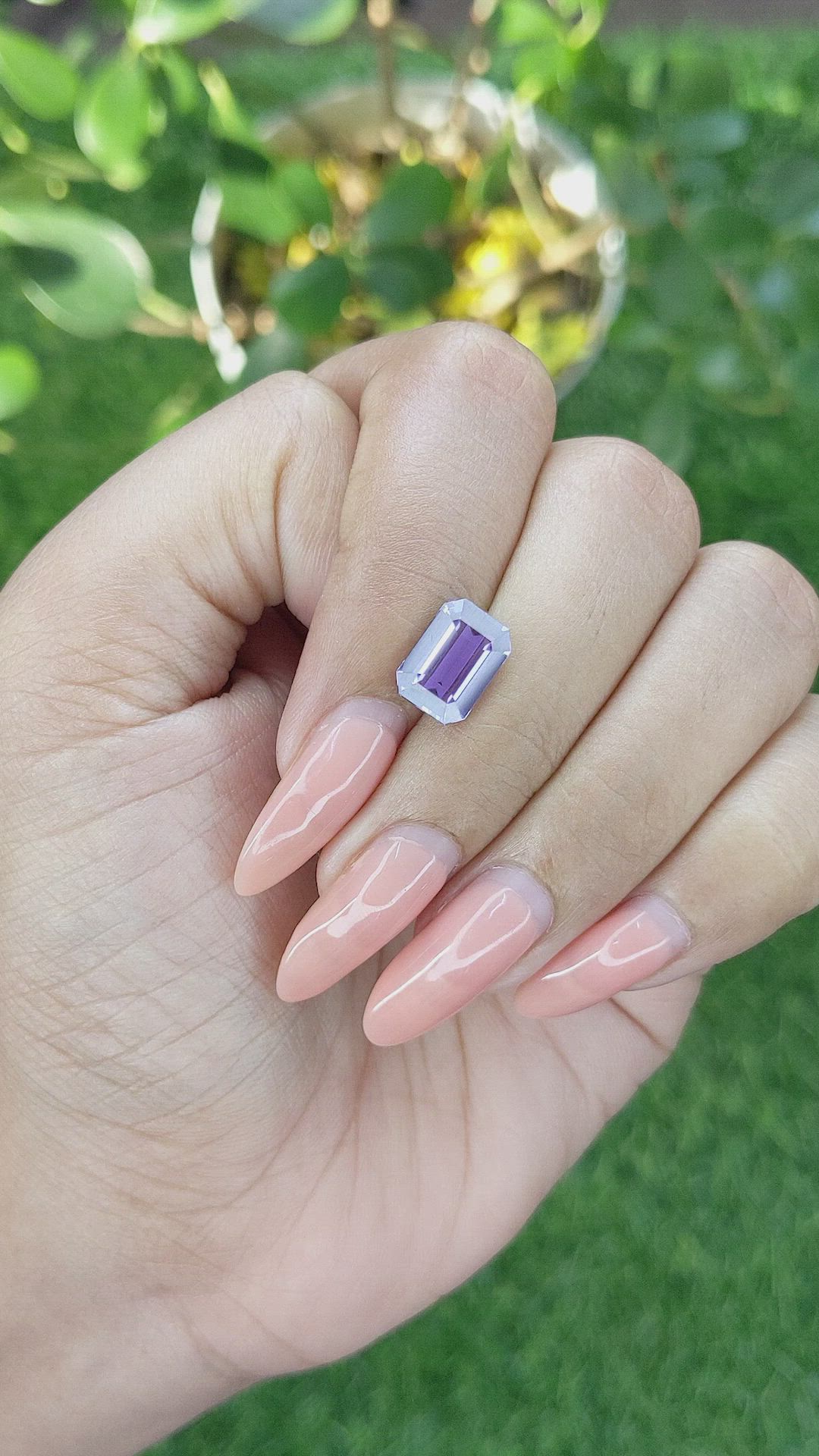 3.10 Ct. Bluish Purple Sapphire from Ceylon (Sri Lanka) Size Video