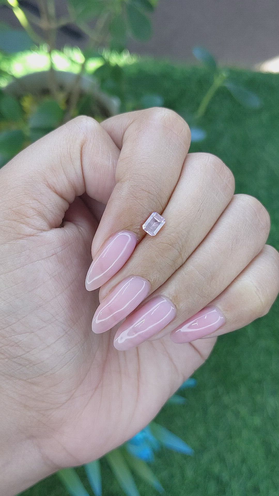 0.61 Ct. Pink Sapphire from Ceylon (Sri Lanka) Size Video