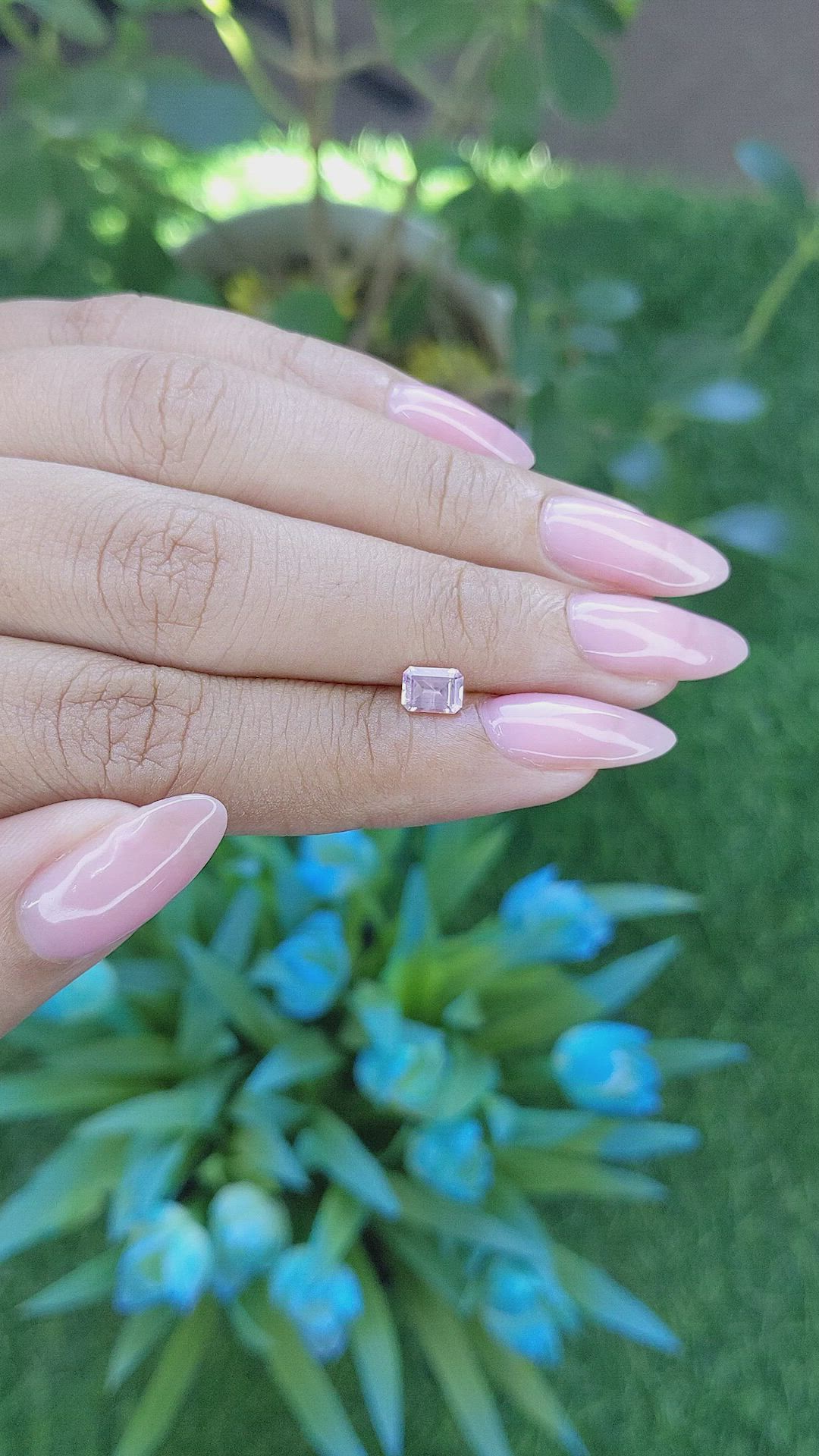 0.61 Ct. Pink Sapphire from Ceylon (Sri Lanka) Size Video