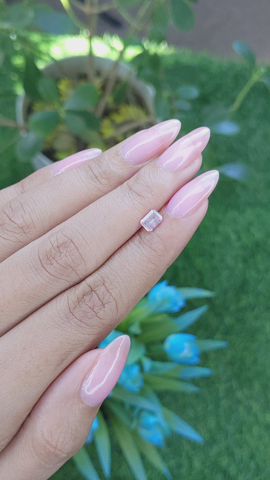 0.61 Ct. Pink Sapphire from Ceylon (Sri Lanka) Size Video