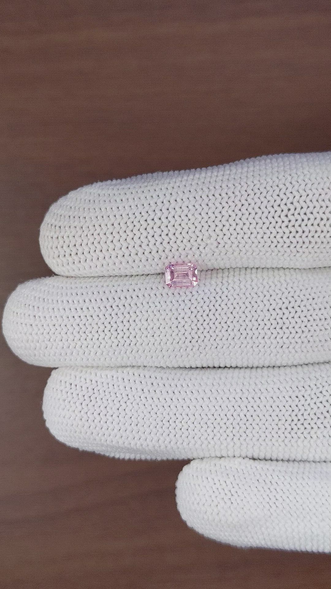 0.61 Ct. Pink Sapphire from Ceylon (Sri Lanka) Size Video