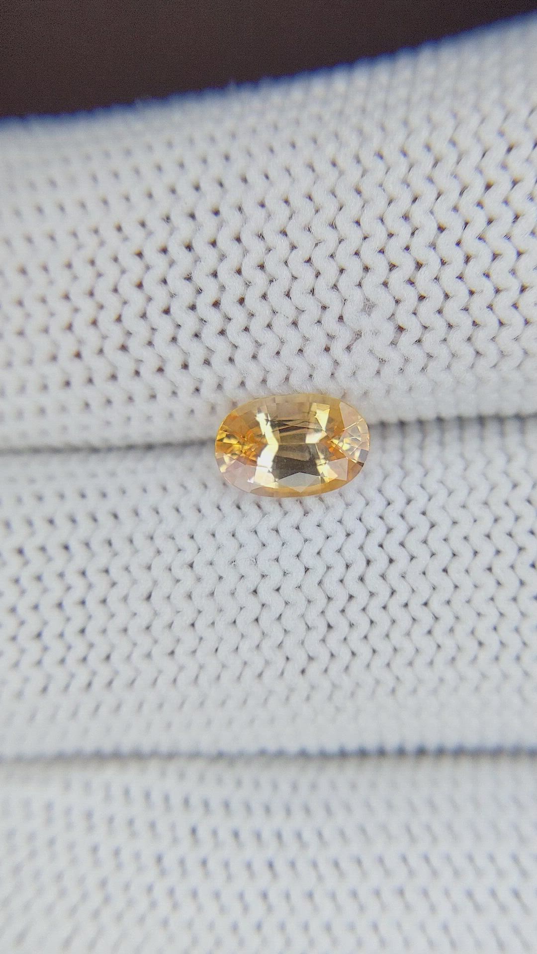1.18 Ct. Peach Sapphire from Ceylon (Sri Lanka) Size Video