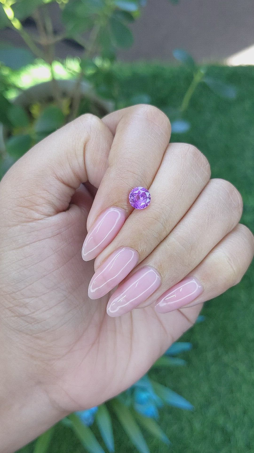 1.24 Ct. Purple Sapphire from Madagascar Size Video