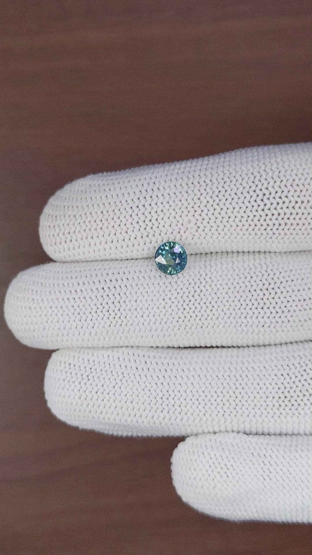 1.08 Ct. Greenish Blue Sapphire from Madagascar Size Video