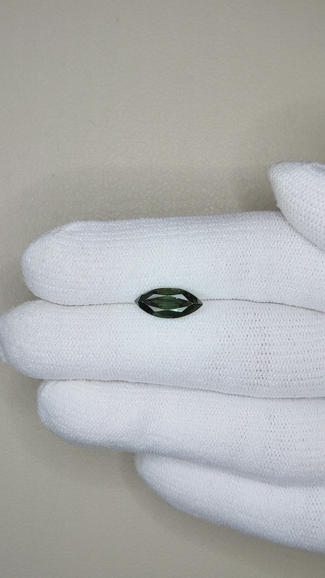 1.97 Ct. Green Sapphire from Ceylon (Sri Lanka) Size Video