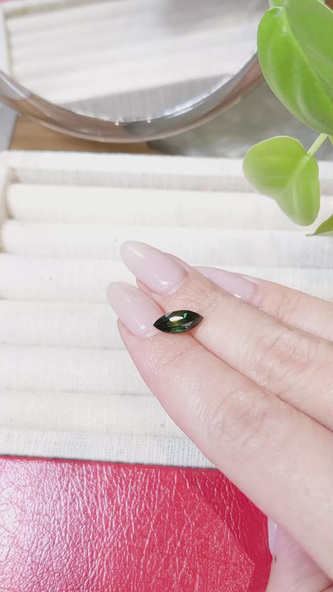 1.97 Ct. Green Sapphire from Ceylon (Sri Lanka) Size Video