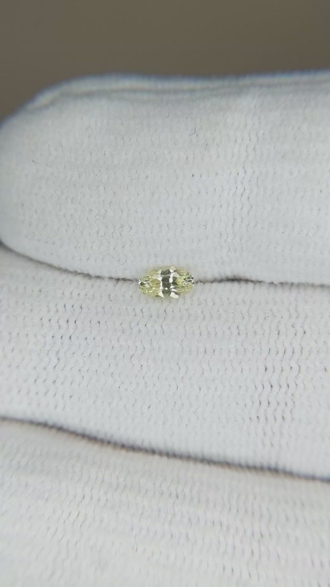 0.24 Ct. Yellow Sapphire from Montana Size Video