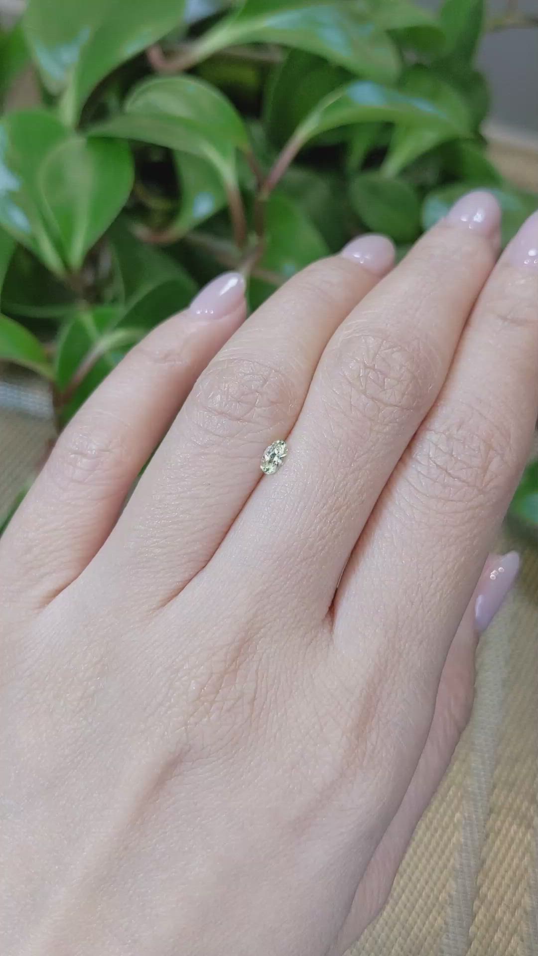 0.24 Ct. Yellow Sapphire from Montana Size Video