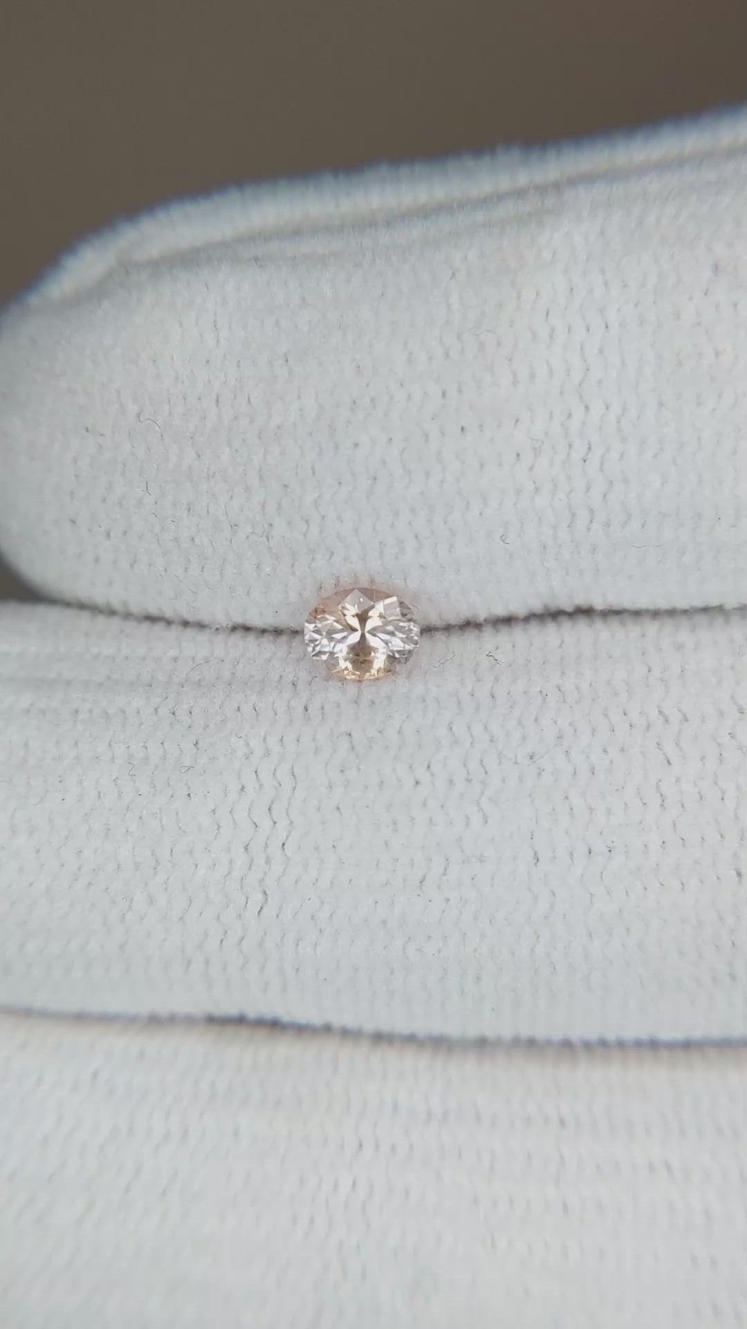 0.27 Ct. Peach Sapphire from Montana Size Video