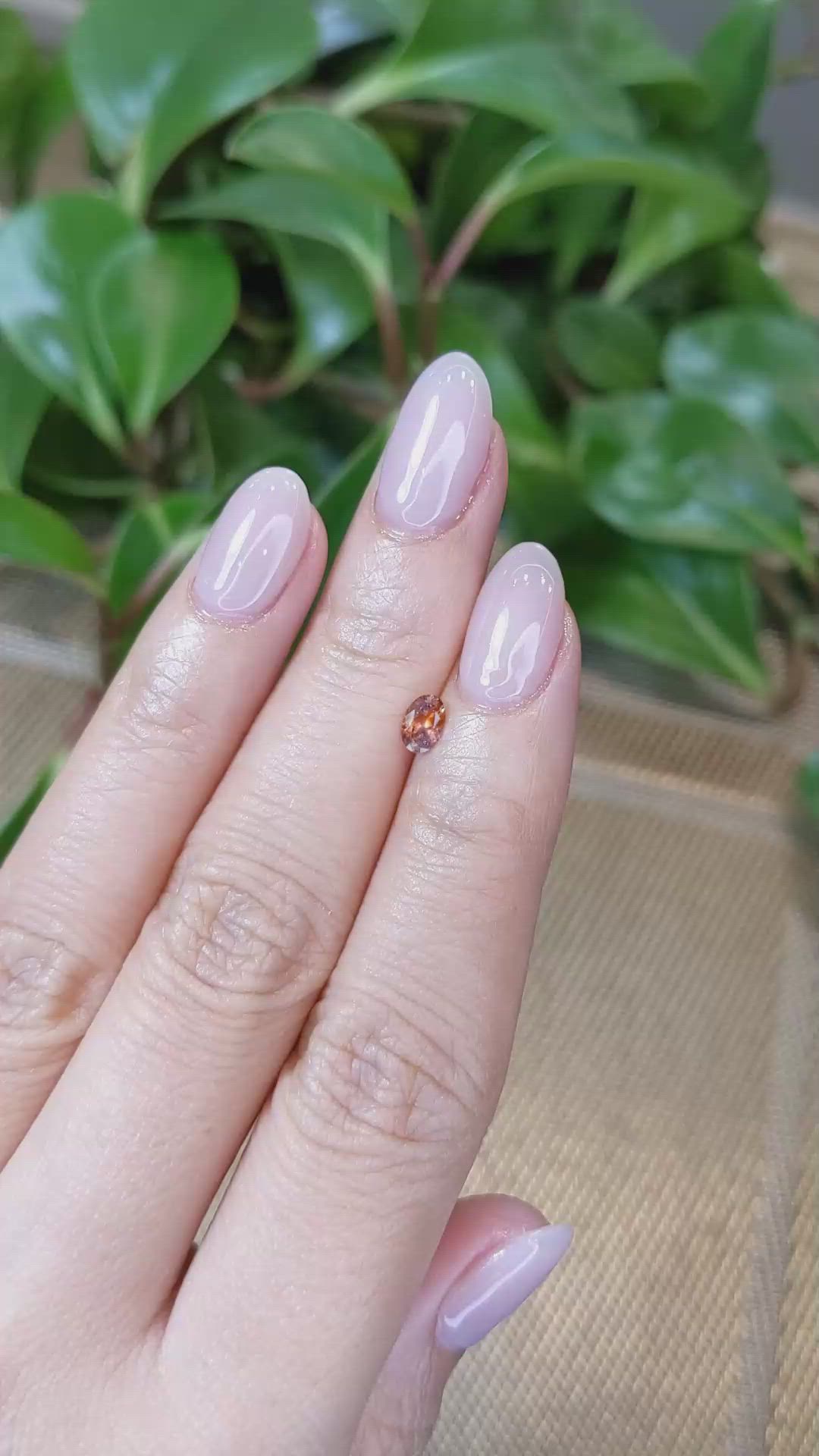 0.34 Ct. Reddish Orange Sapphire from Montana Size Video