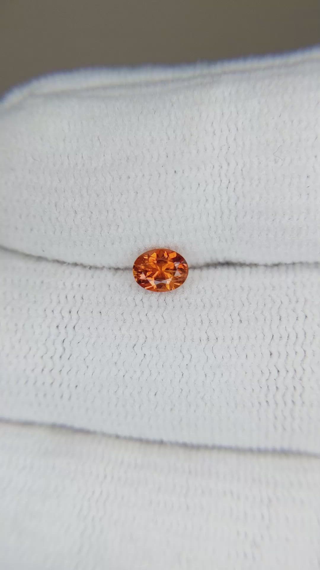 0.39 Ct. Orange Sapphire from Montana Size Video