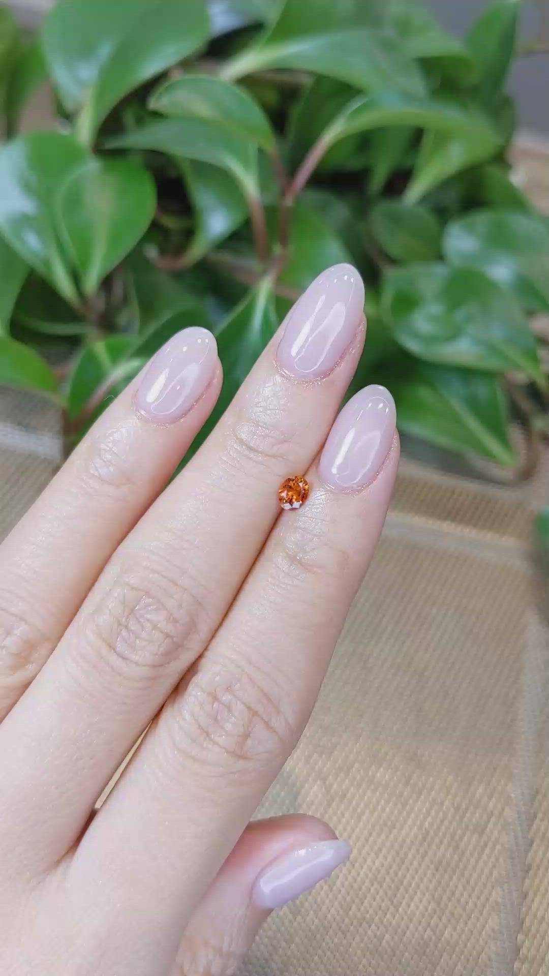 0.39 Ct. Orange Sapphire from Montana Size Video