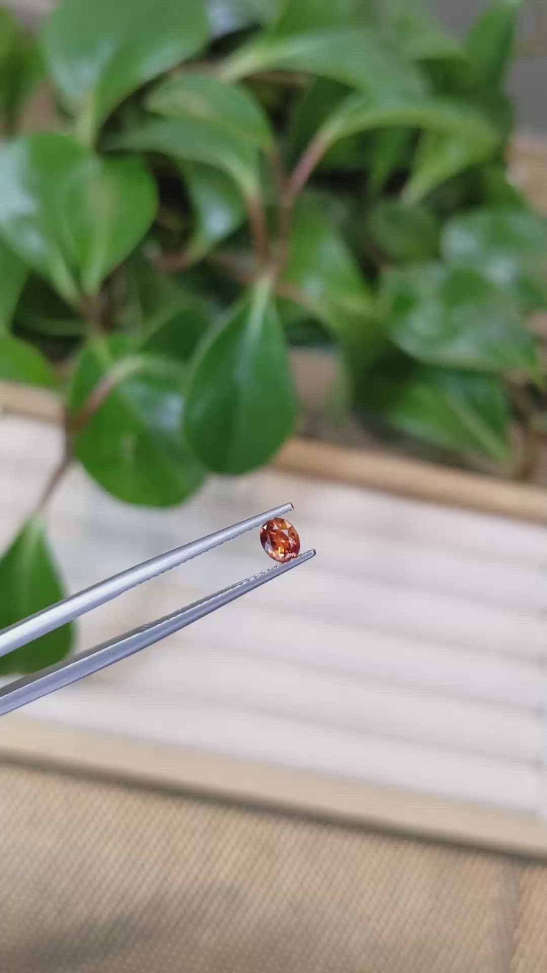 0.39 Ct. Orange Sapphire from Montana Size Video