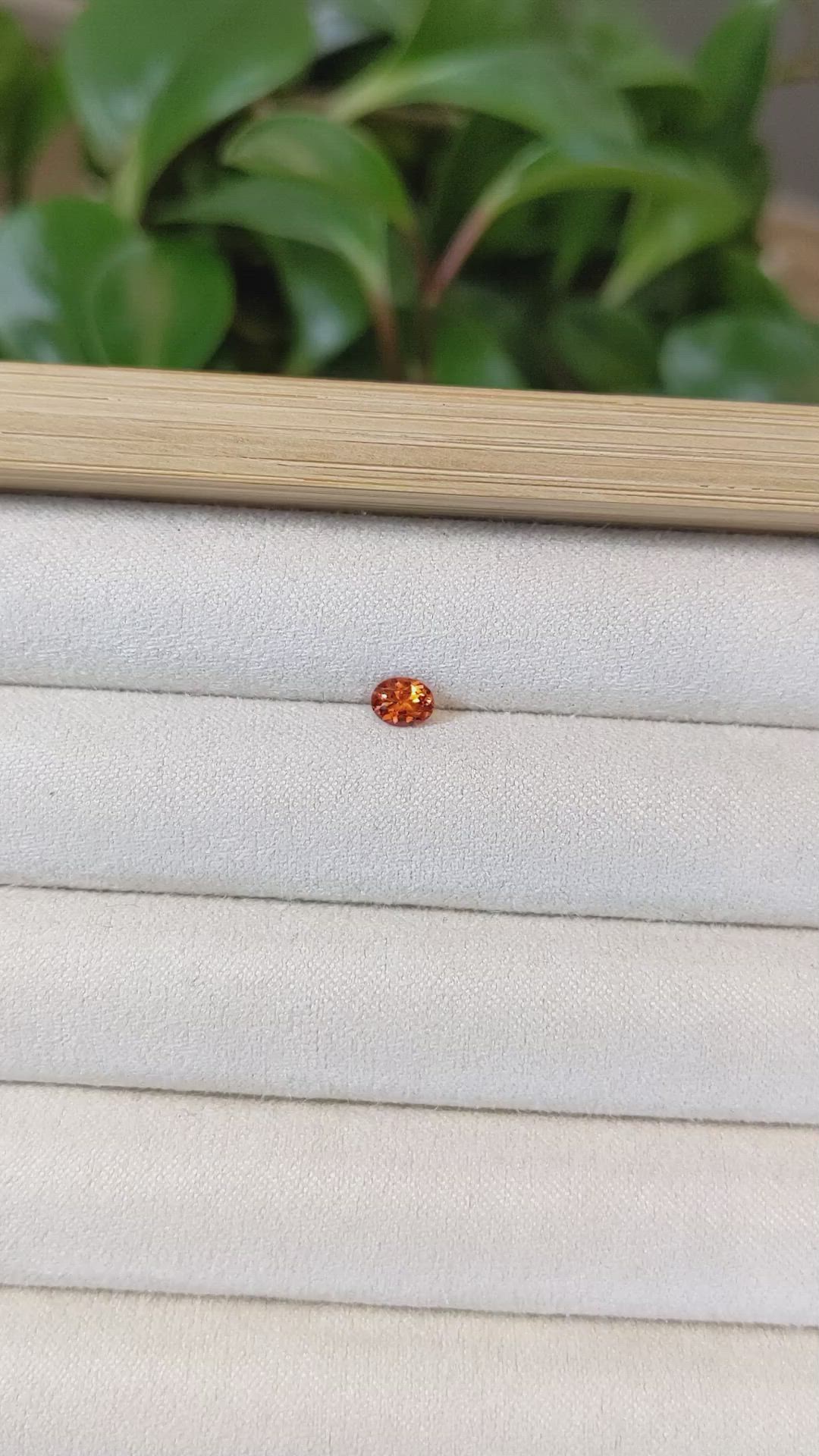 0.39 Ct. Orange Sapphire from Montana Size Video
