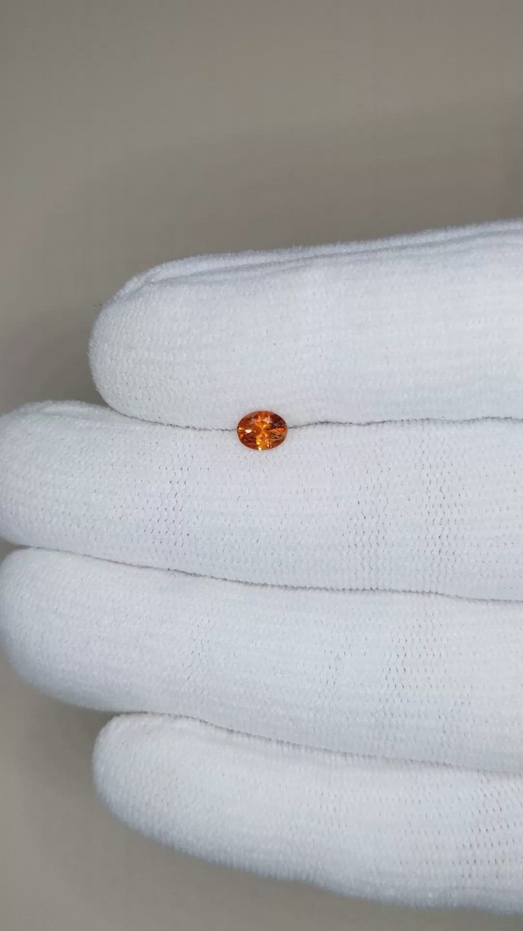 0.39 Ct. Orange Sapphire from Montana Size Video