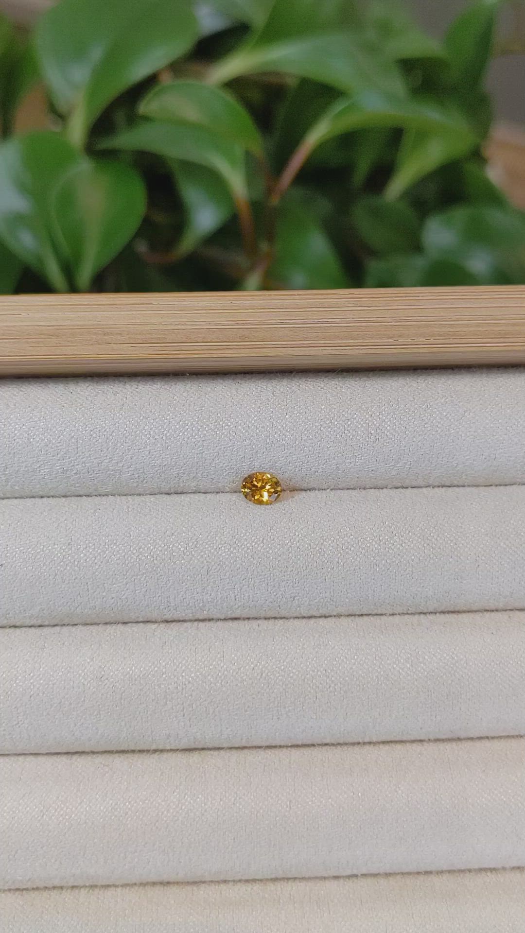 0.42 Ct. Orange Sapphire from Montana Size Video