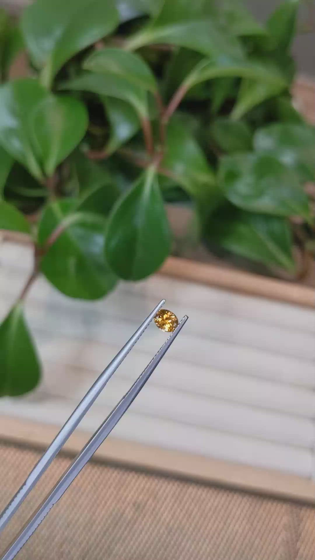 0.42 Ct. Orange Sapphire from Montana Size Video