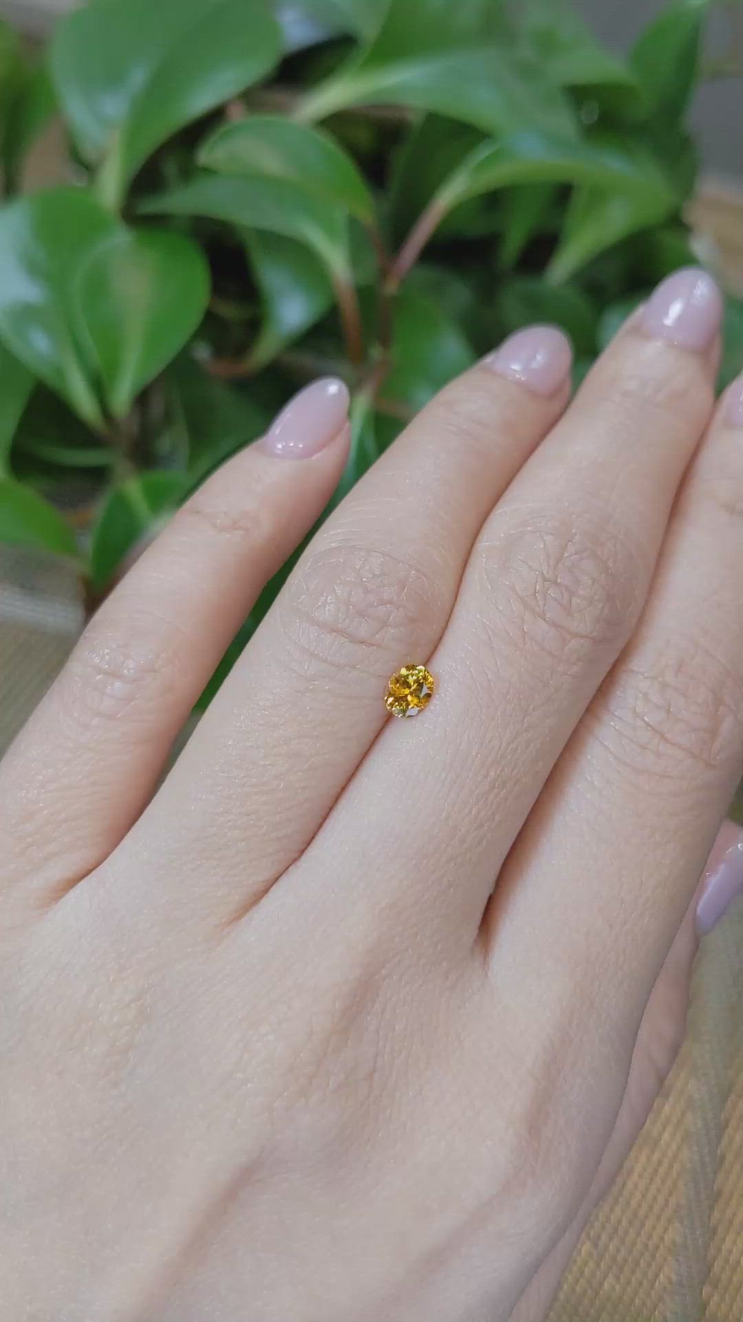 0.42 Ct. Orange Sapphire from Montana Size Video