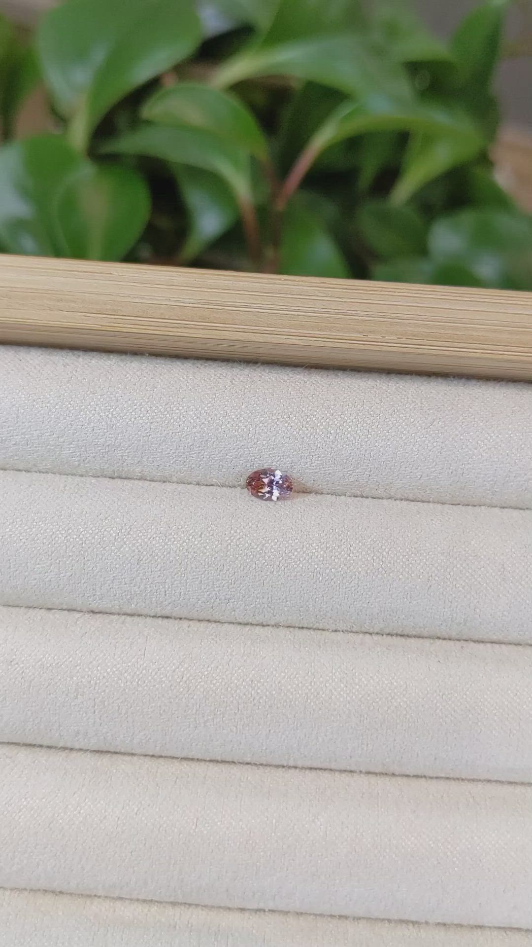 0.42 Ct. Bi Color Sapphire from Montana Size Video