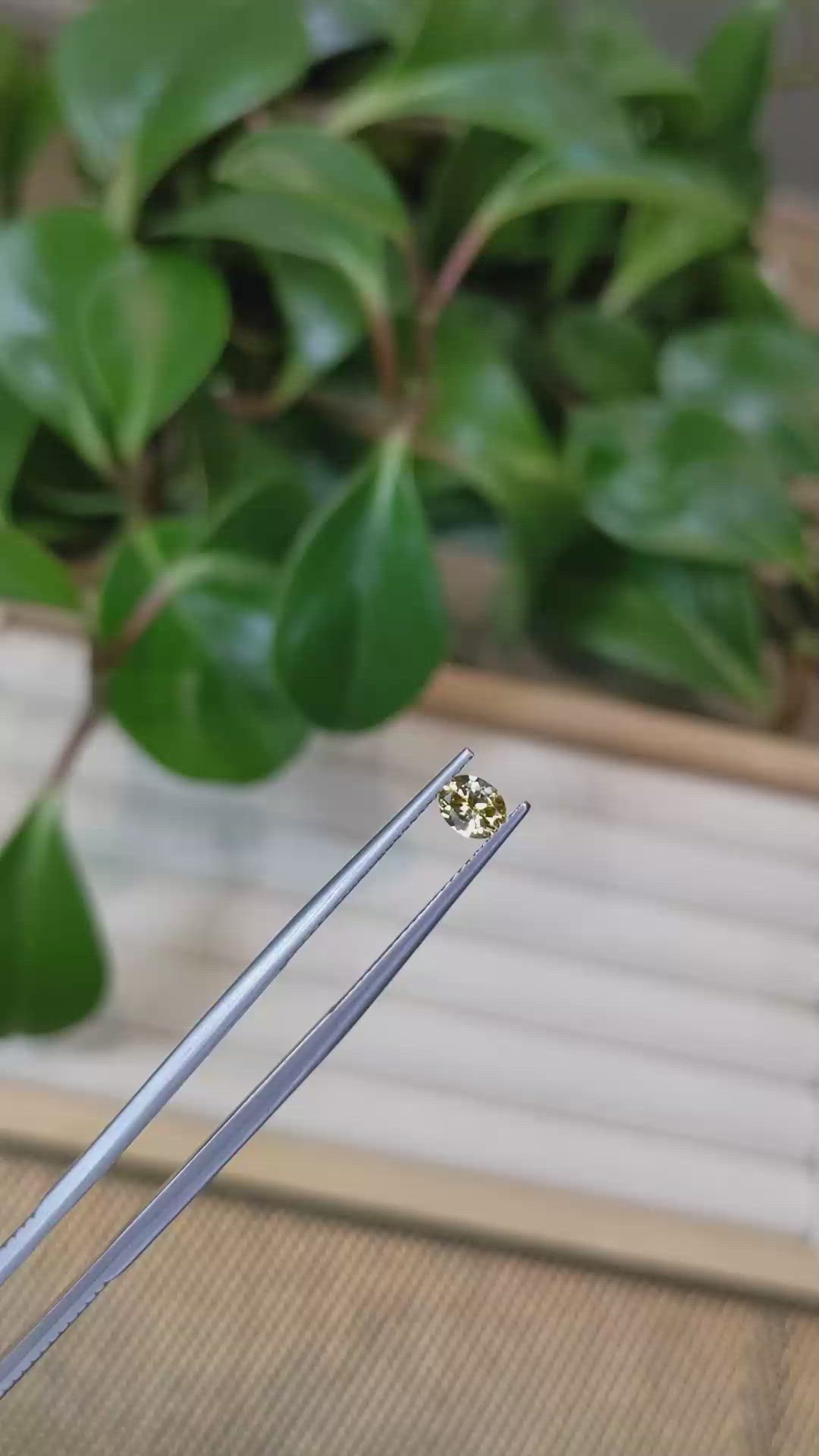 0.43 Ct. Yellow Sapphire from Montana Size Video