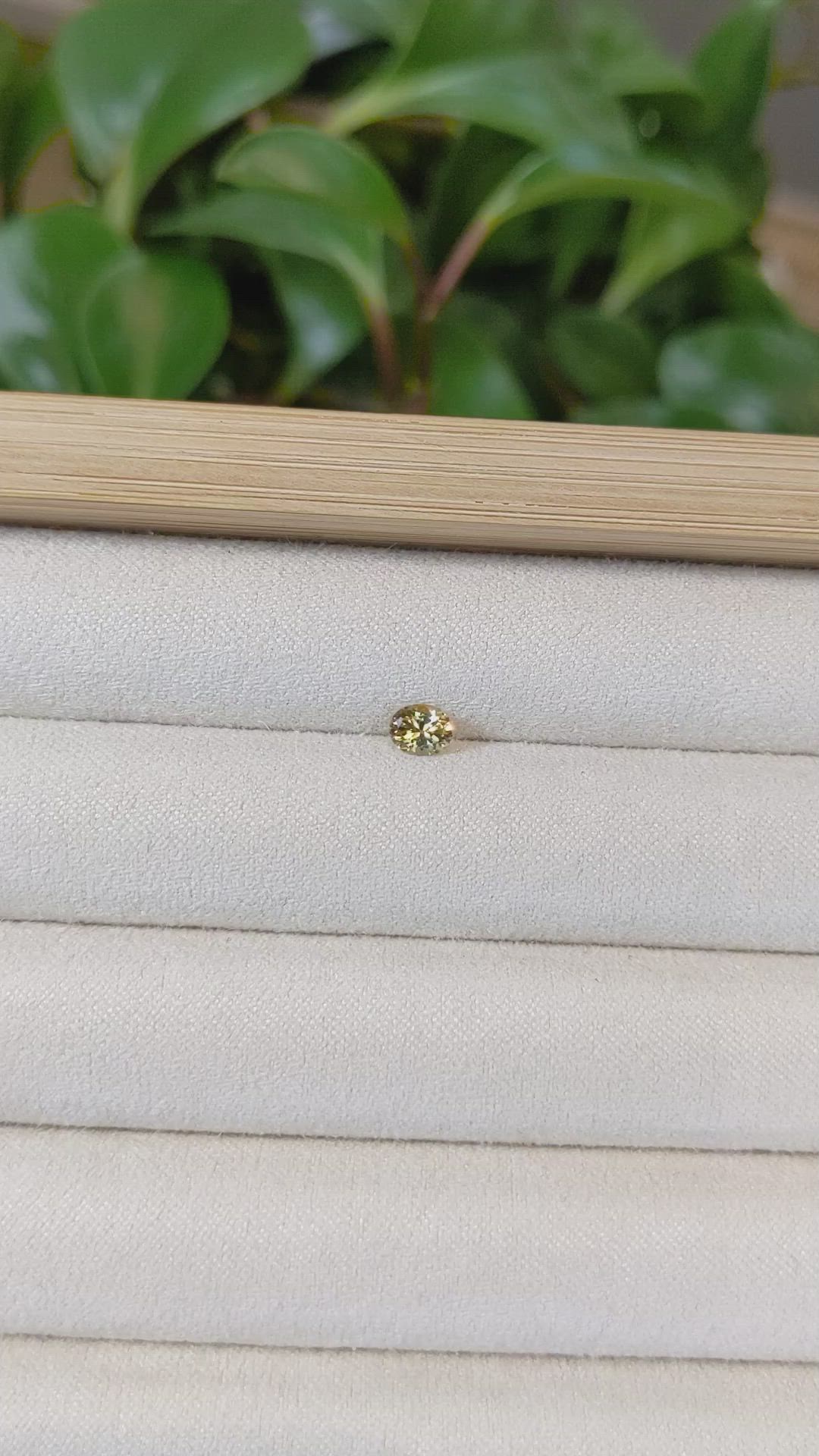 0.43 Ct. Yellow Sapphire from Montana Size Video